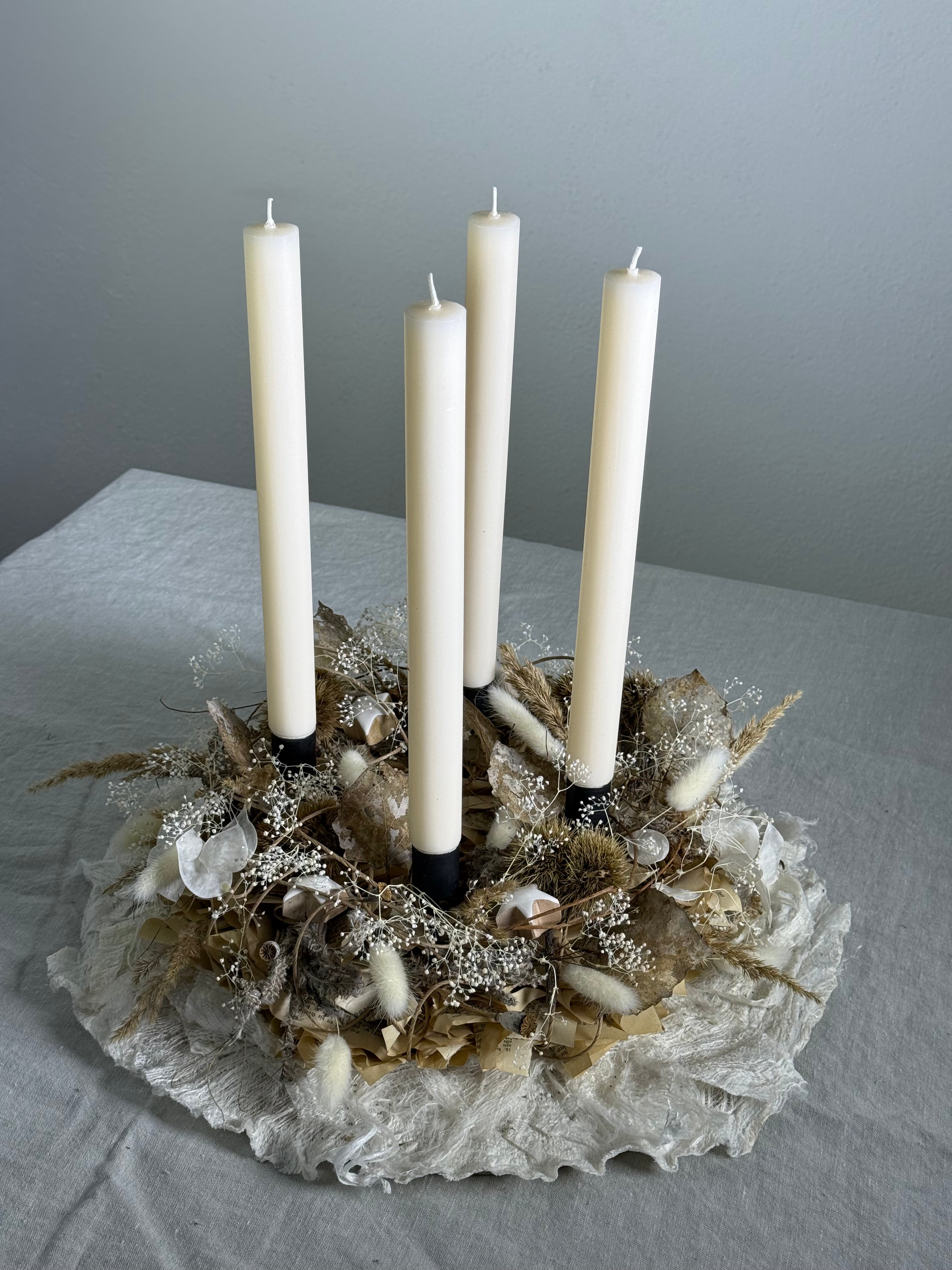 Adventskranz Schneehauch