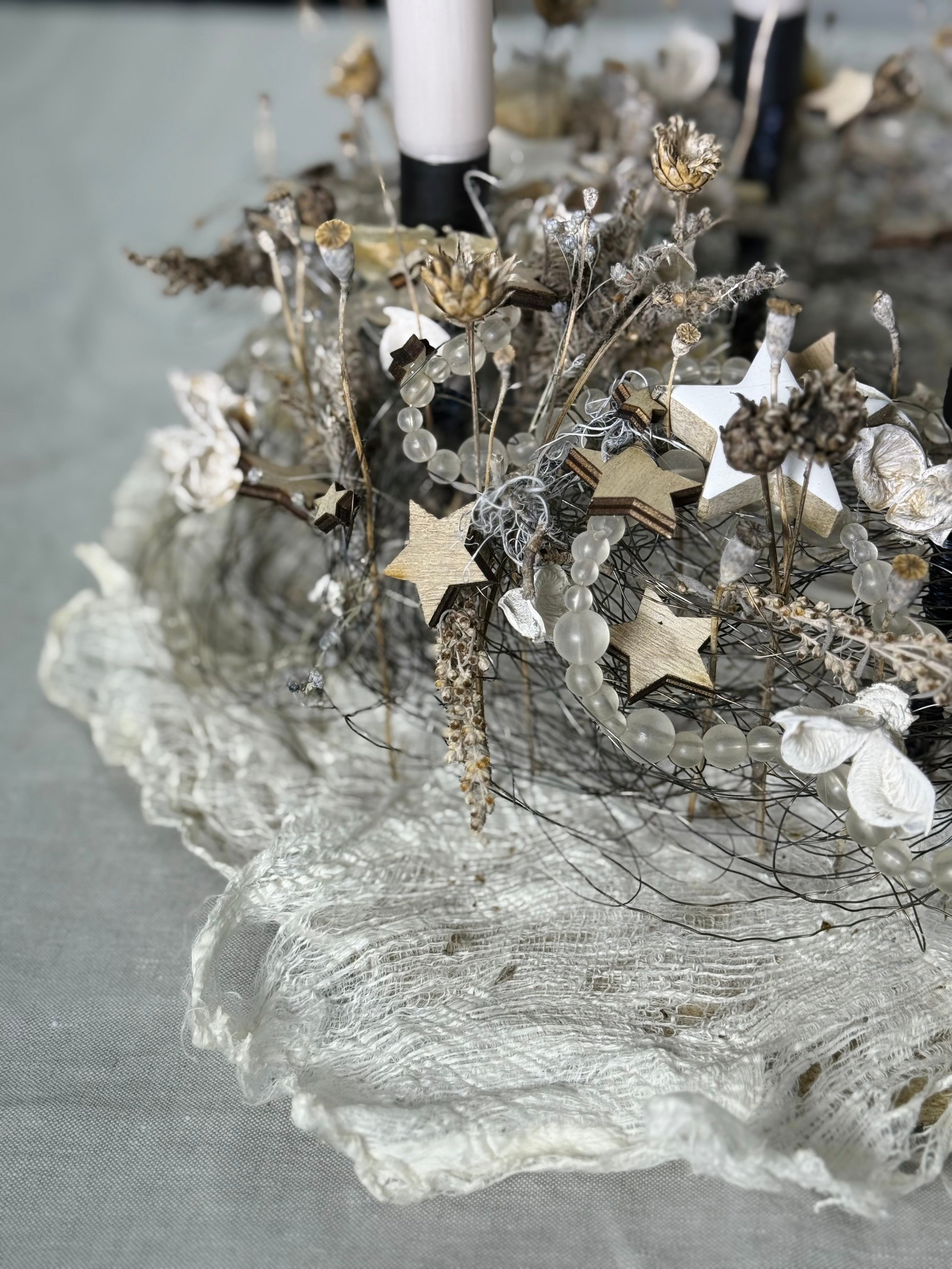 Adventskranz Winterperle