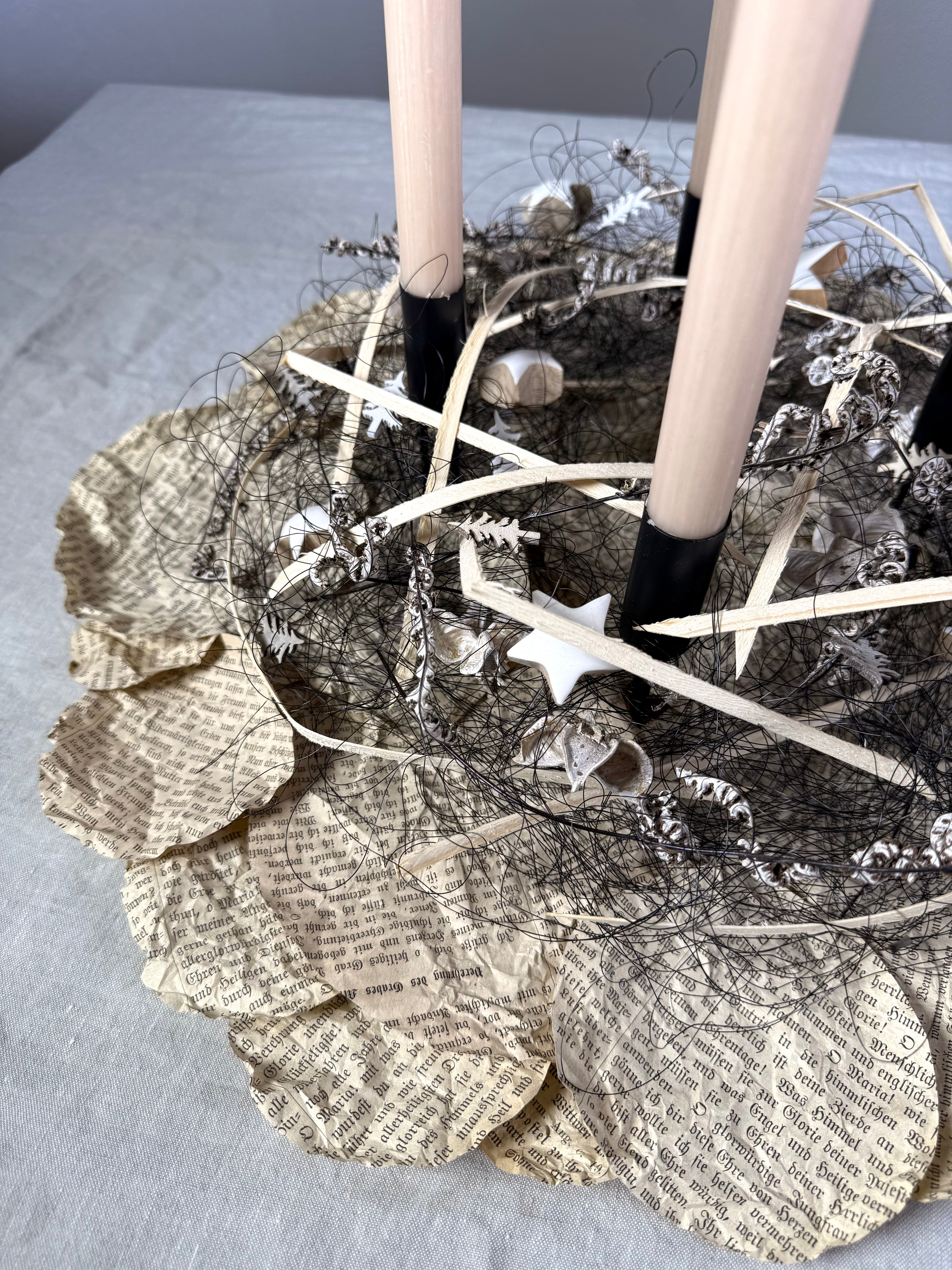 Adventskranz Schneehütte