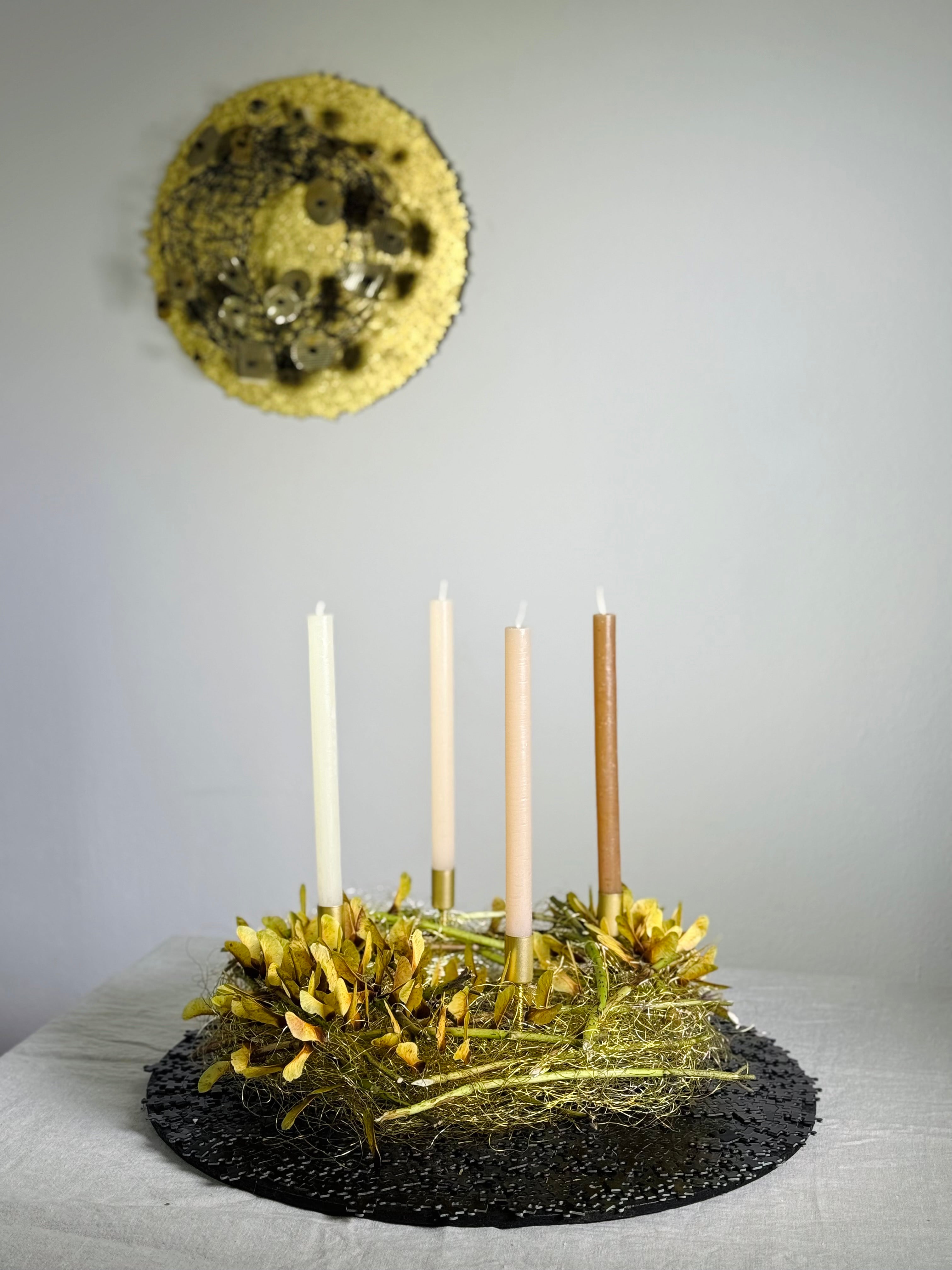 Adventskranz Goldene Stunde