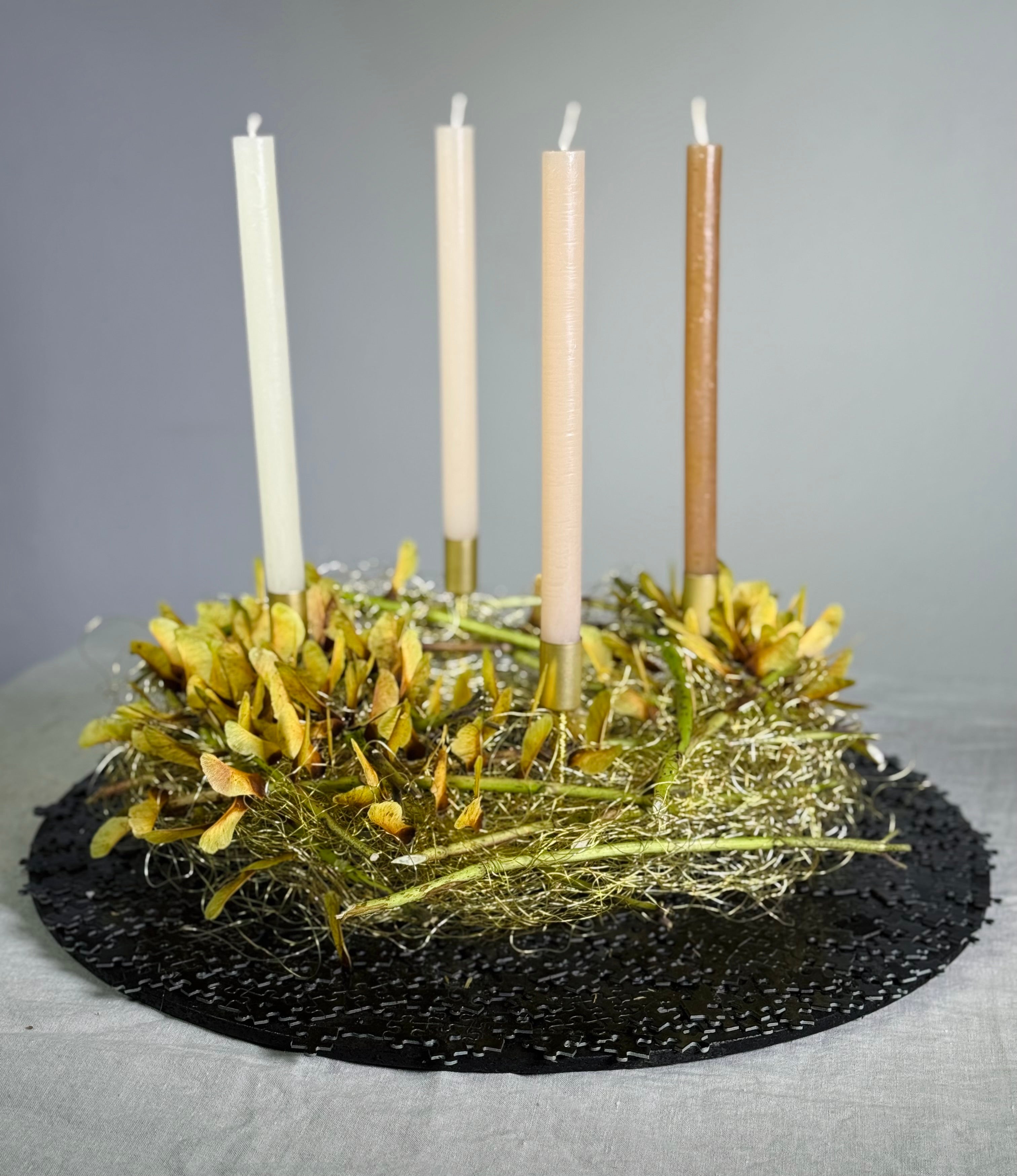 Adventskranz Goldene Stunde