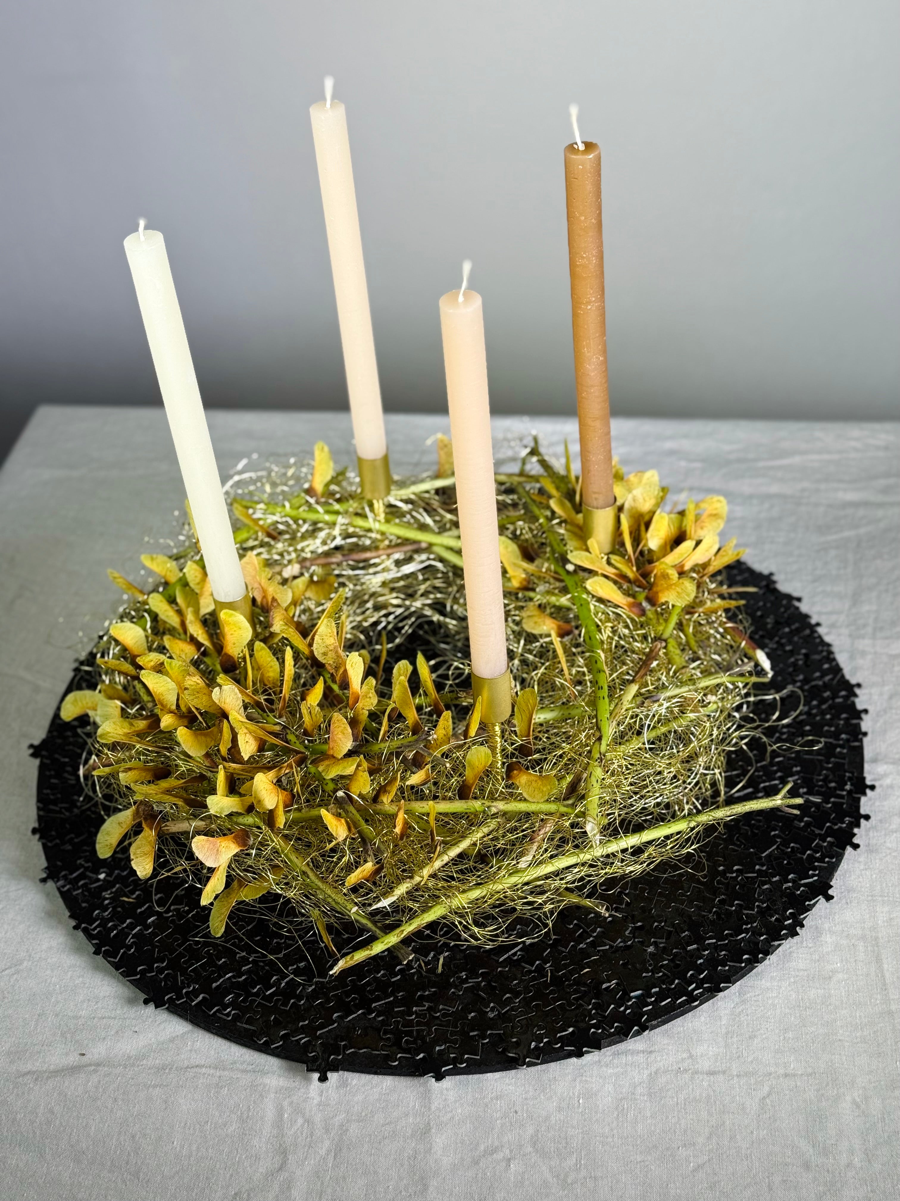 Adventskranz Goldene Stunde