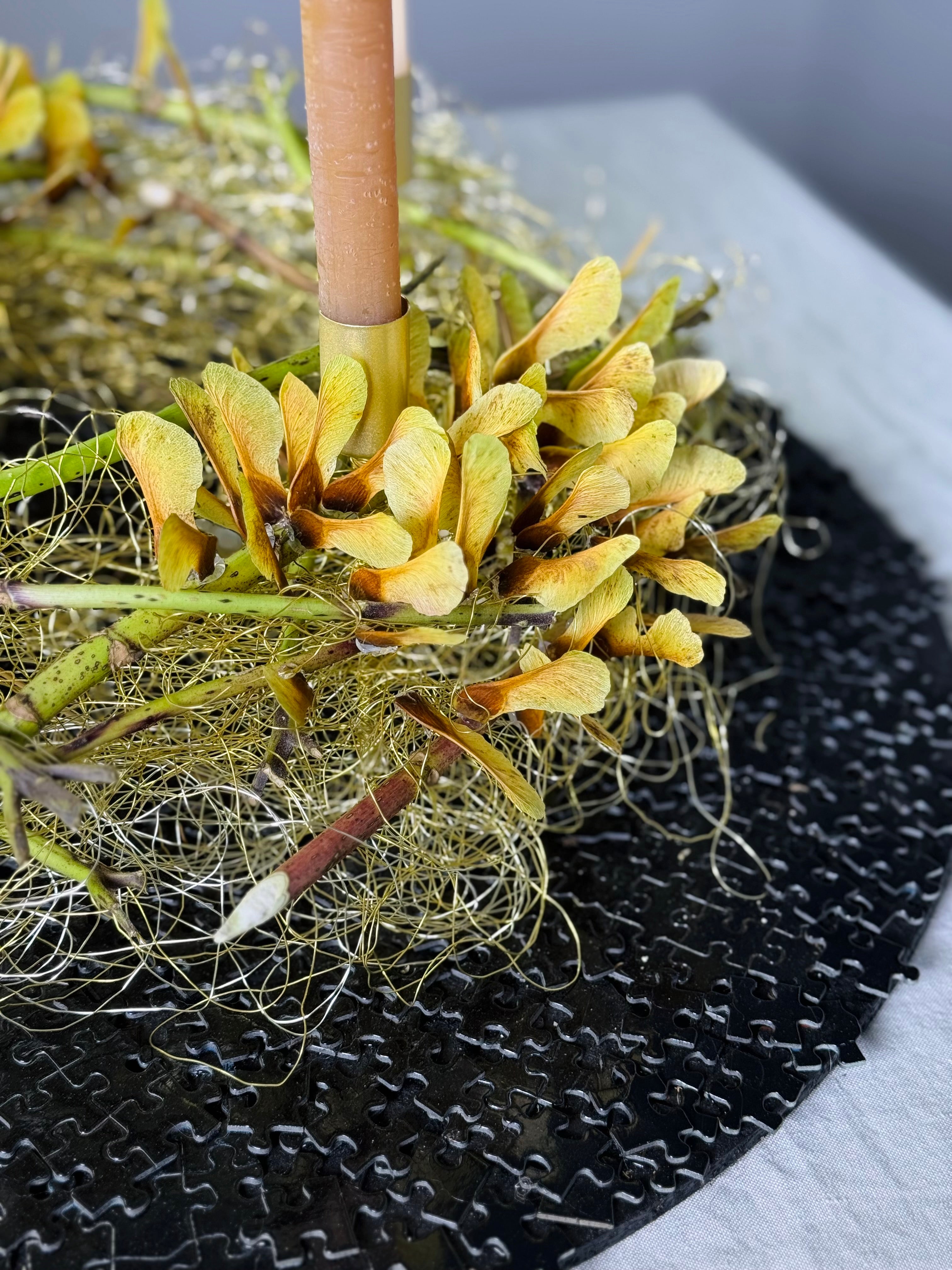 Adventskranz Goldene Stunde