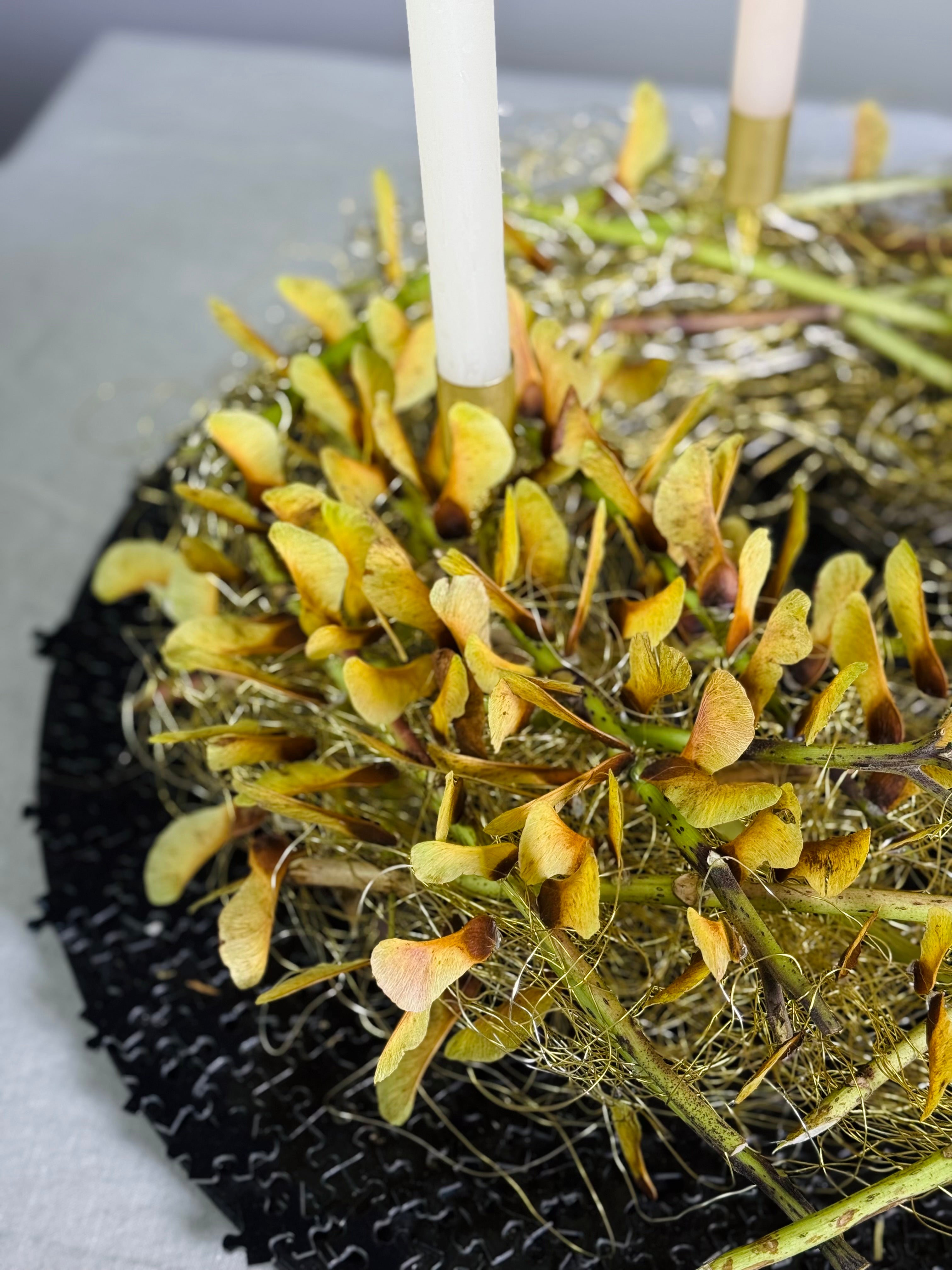 Adventskranz Goldene Stunde