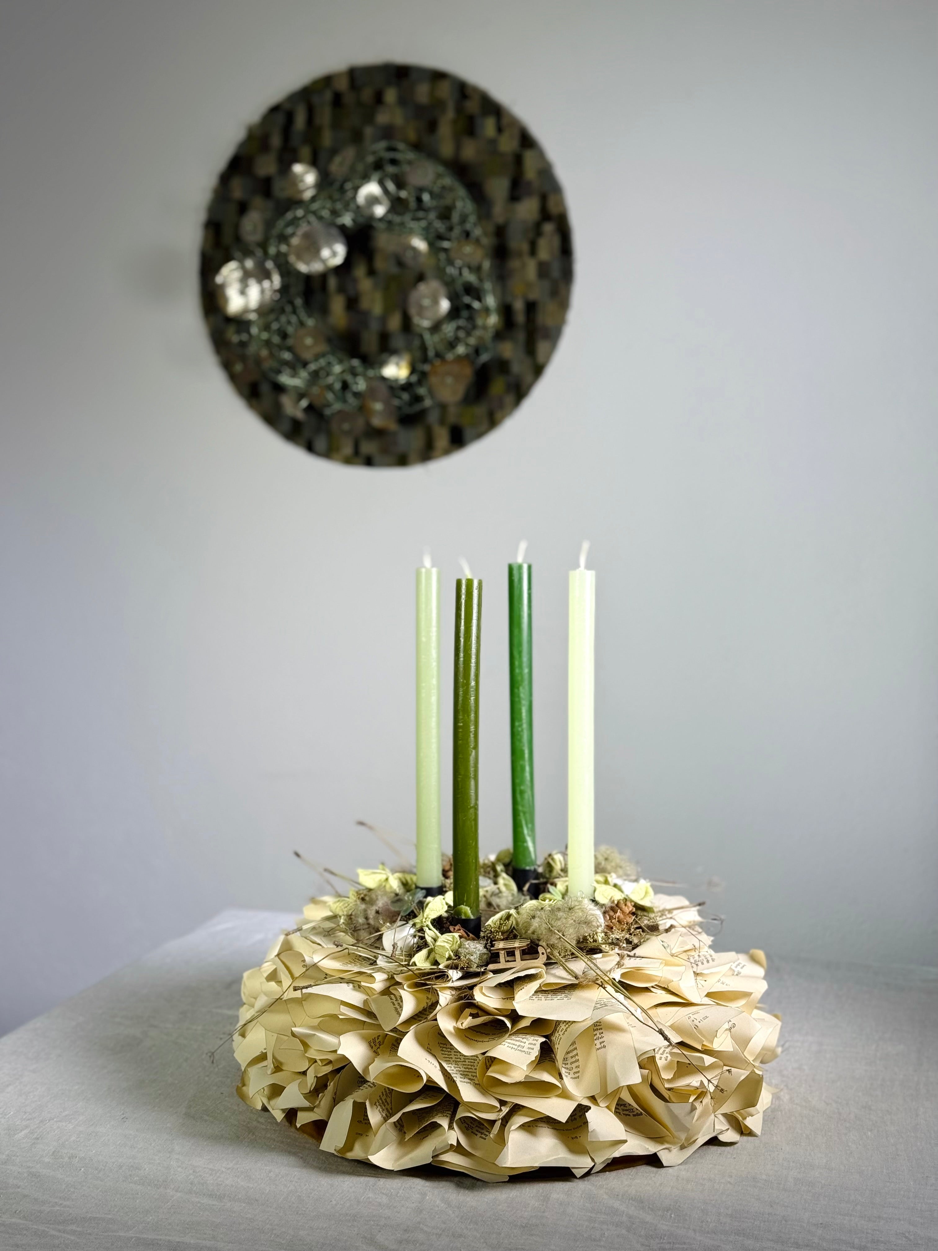 Adventskranz Buchlicht