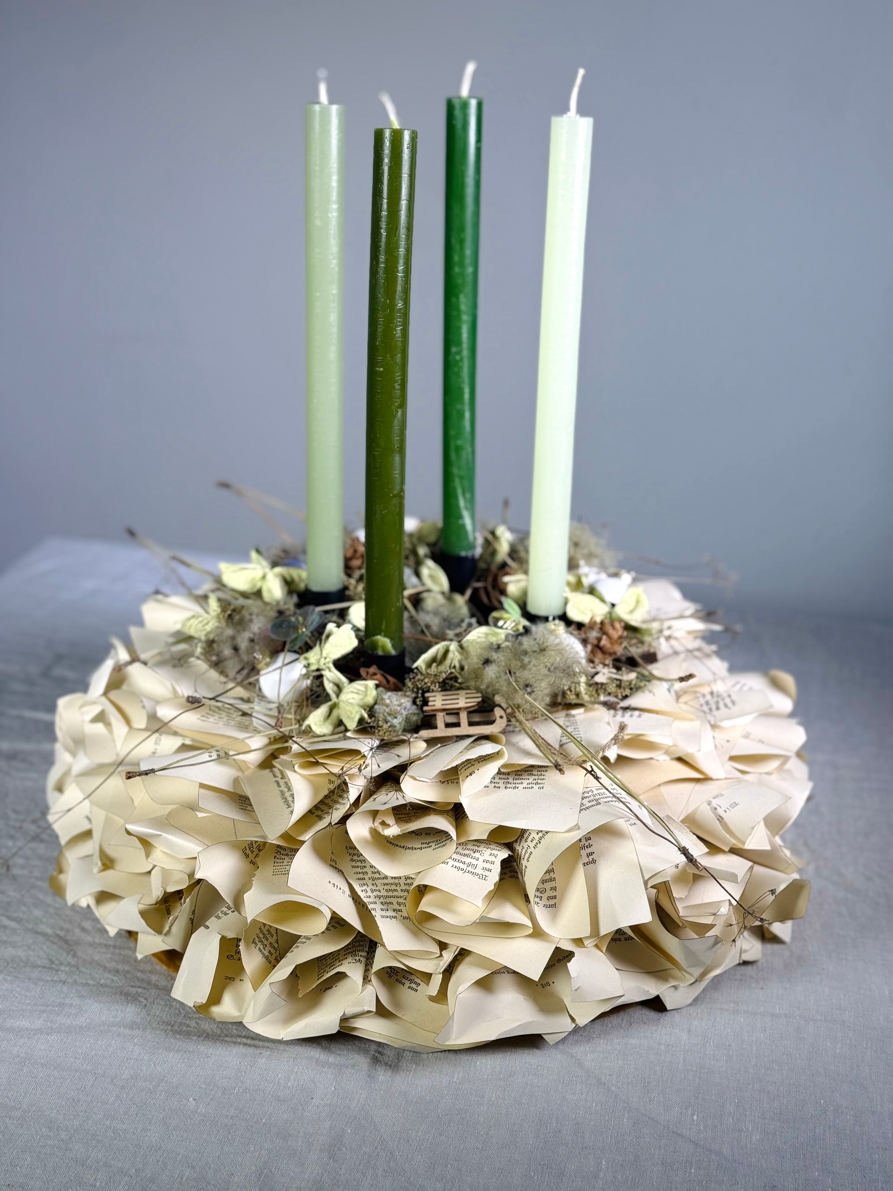 Adventskranz Buchlicht