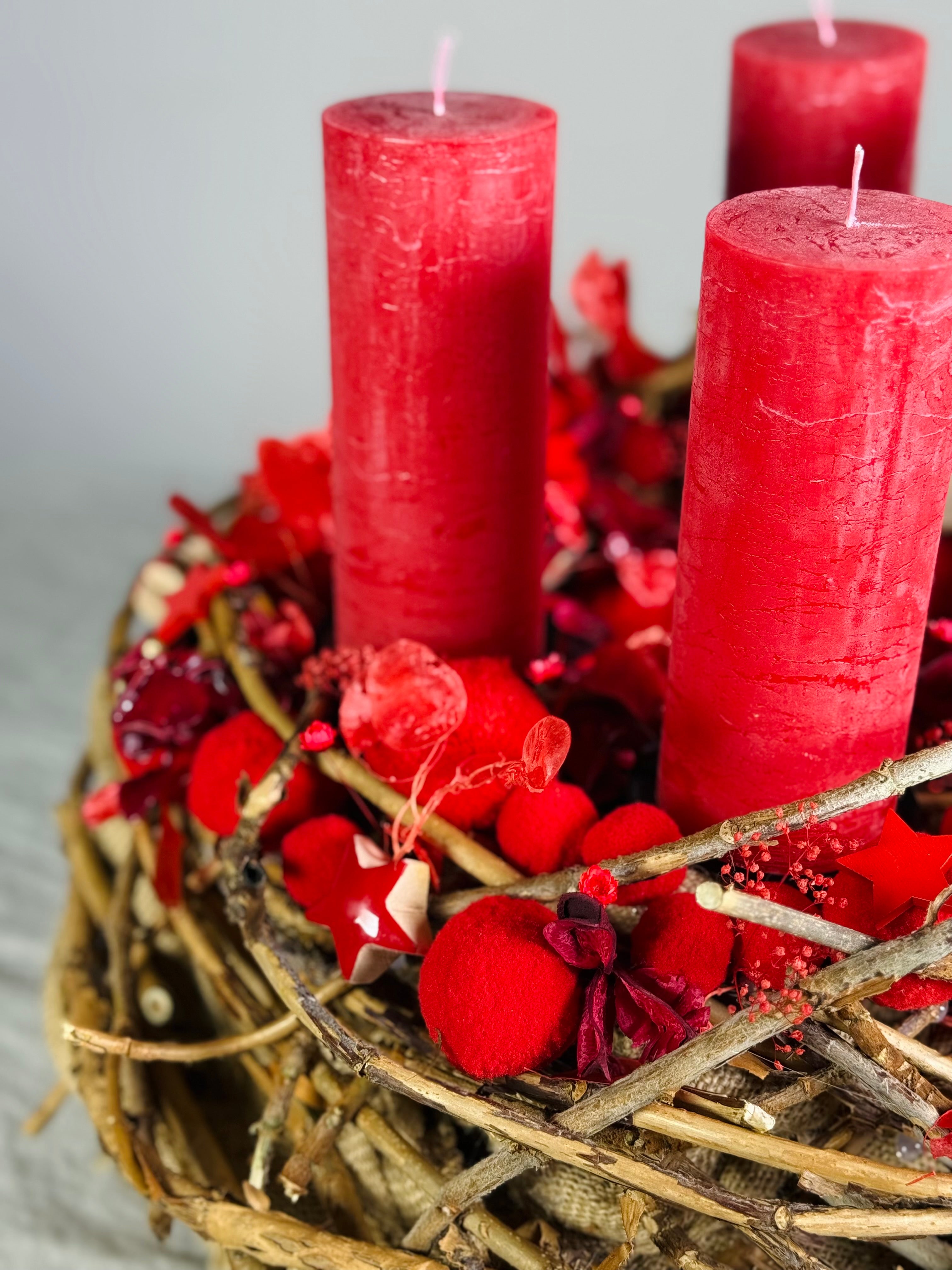 Adventskranz Lichterherz