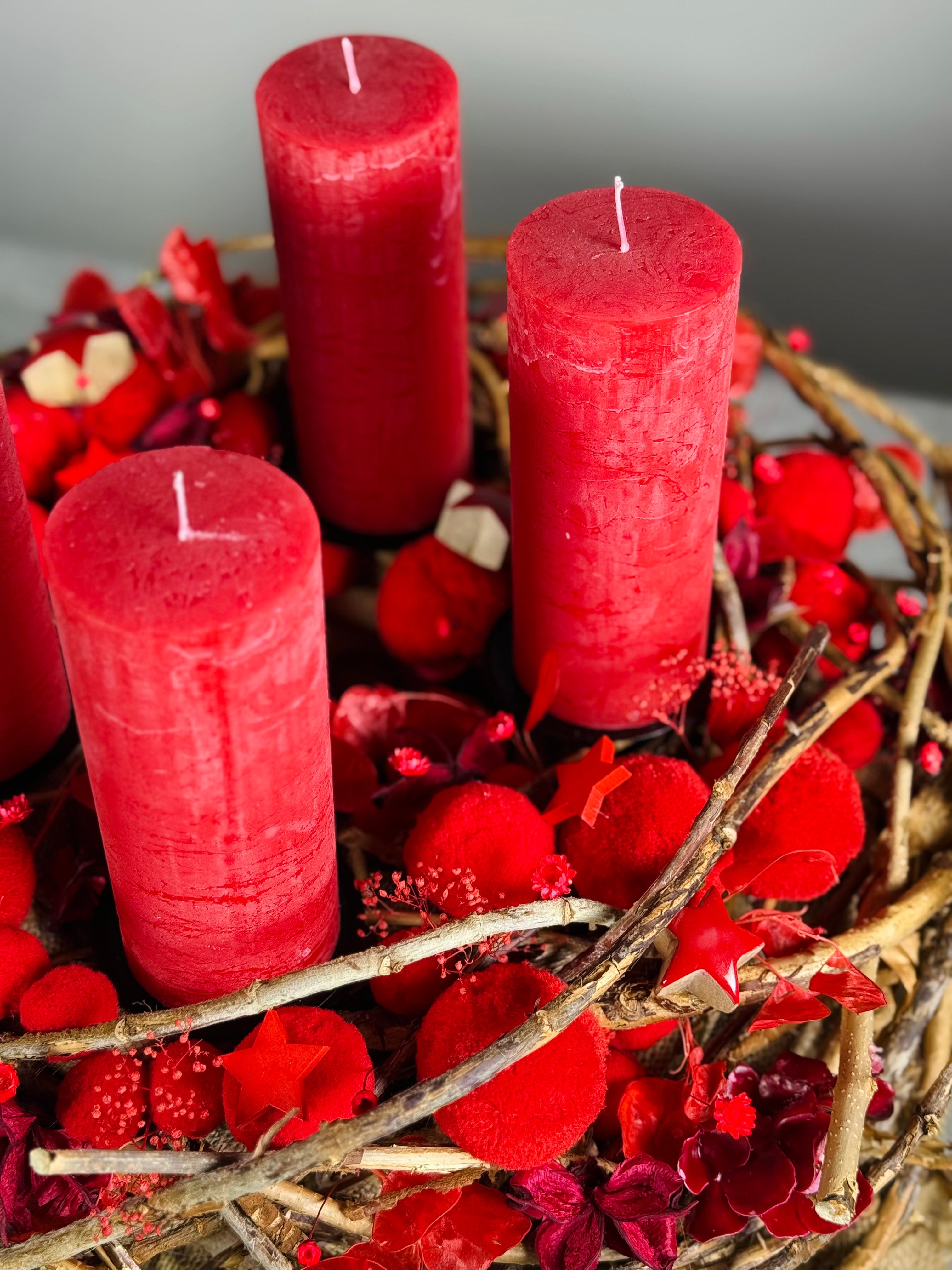 Adventskranz Lichterherz