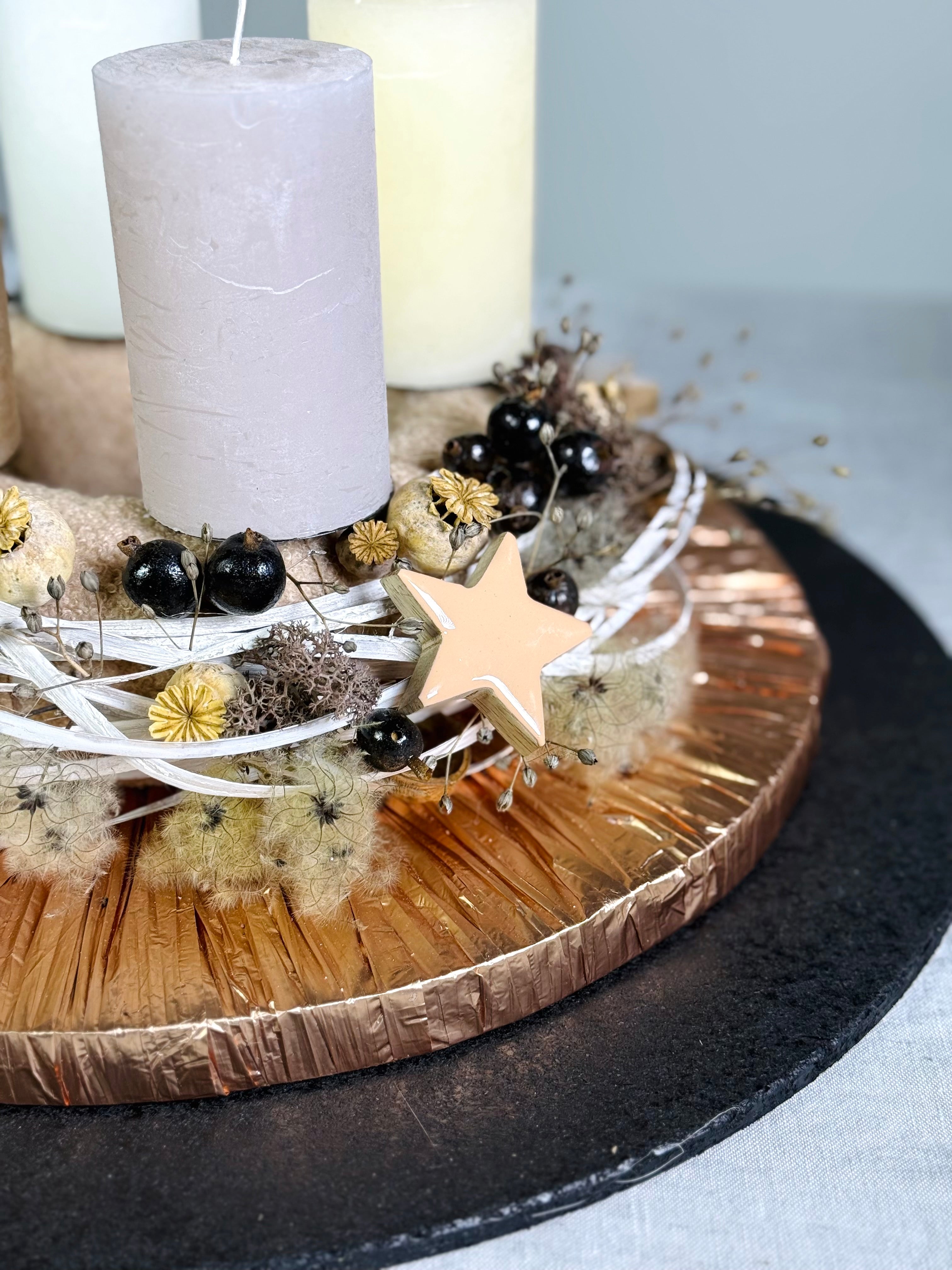 Adventskranz Kupfertraum