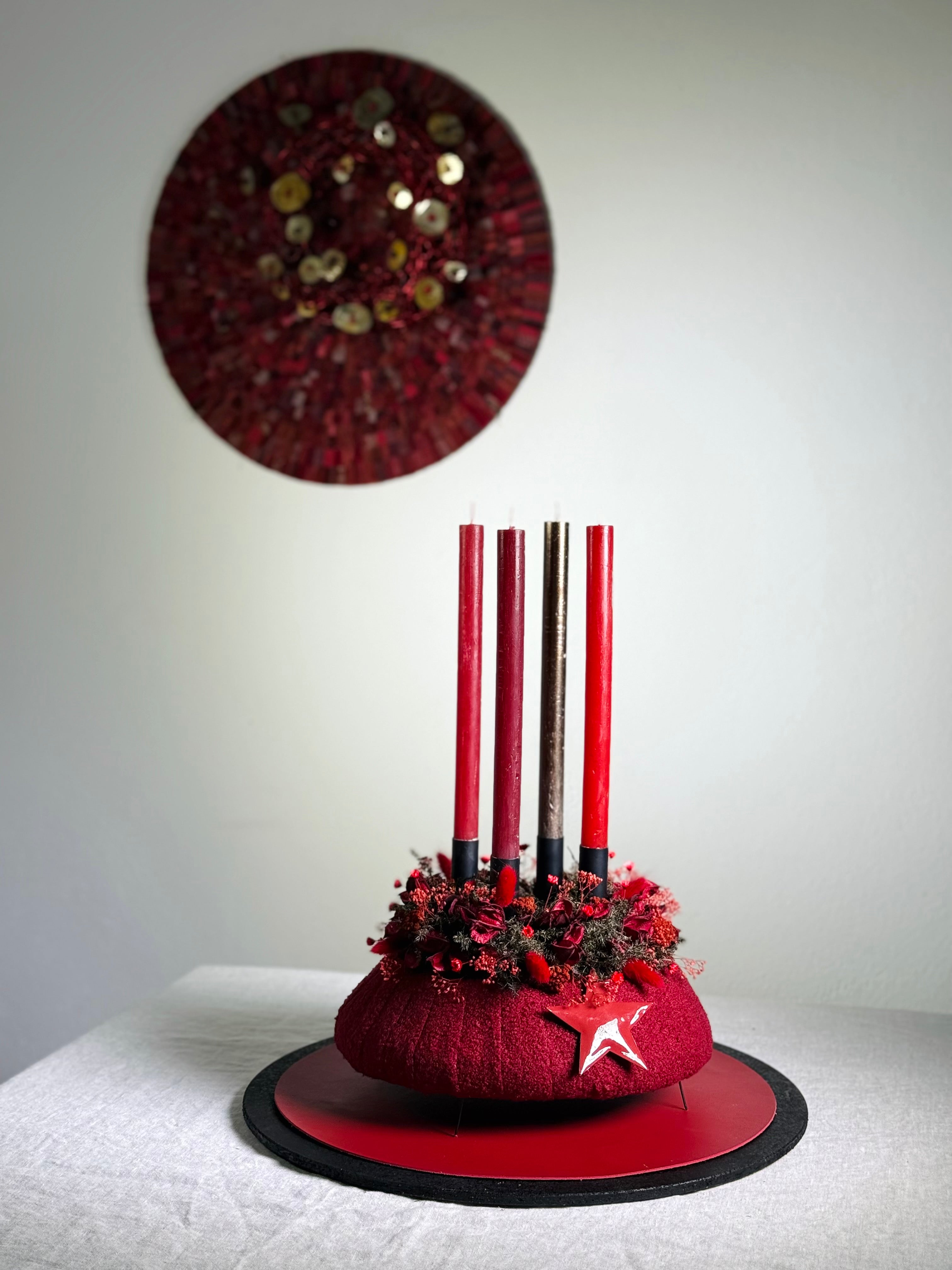 Adventskranz Rubinstern