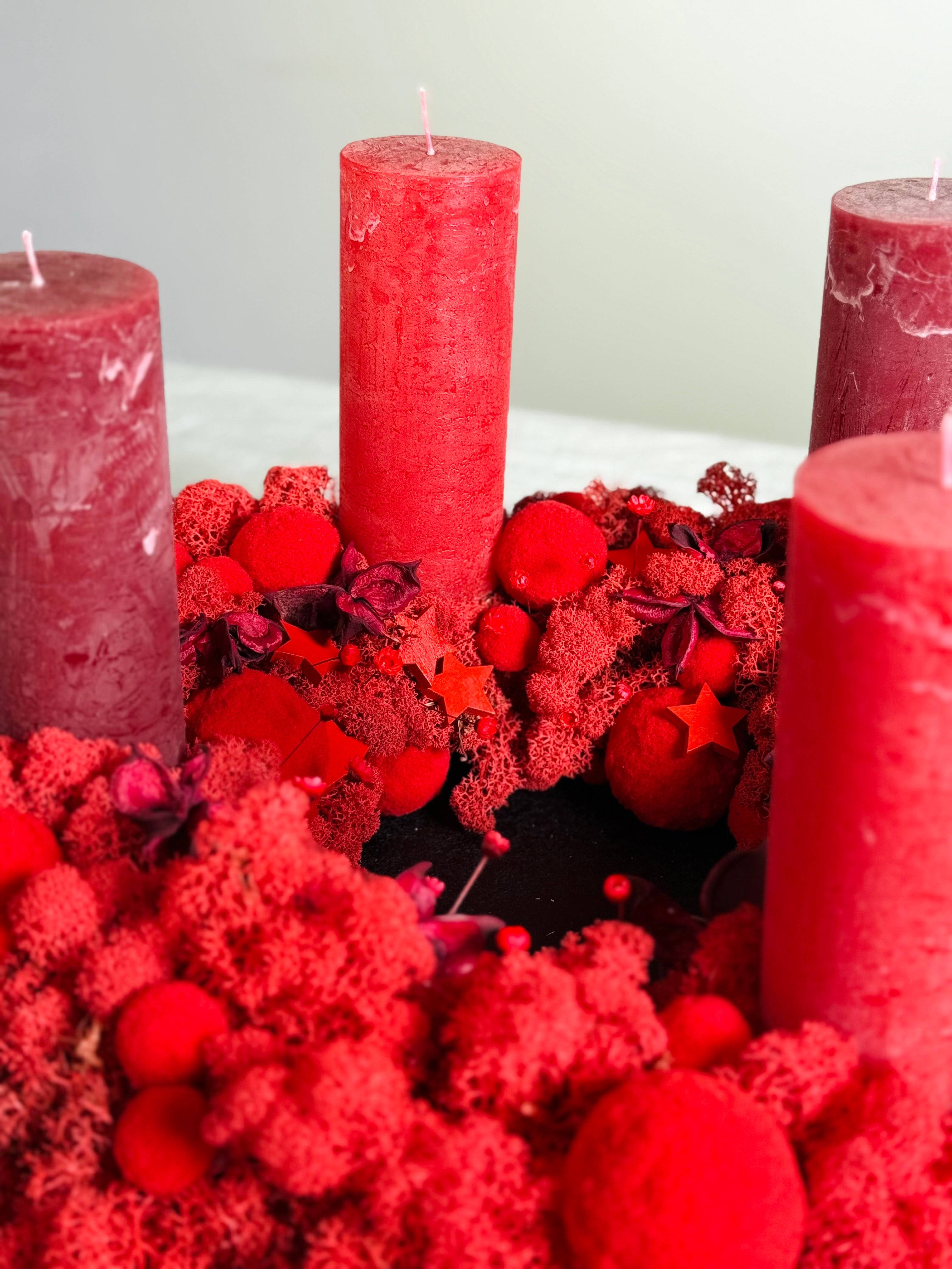 Adventskranz Moosfeuer