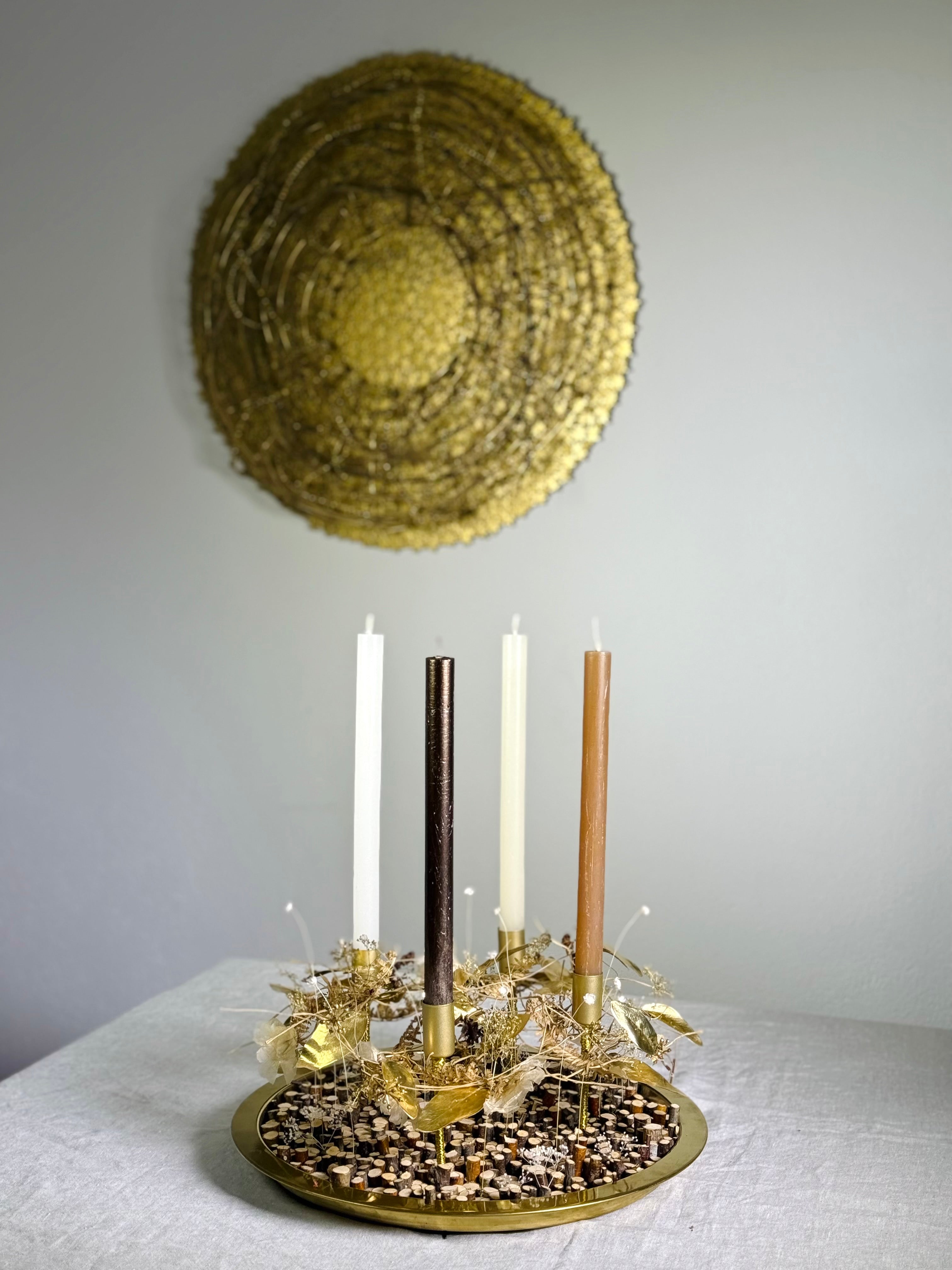 Adventskranz Blattgold