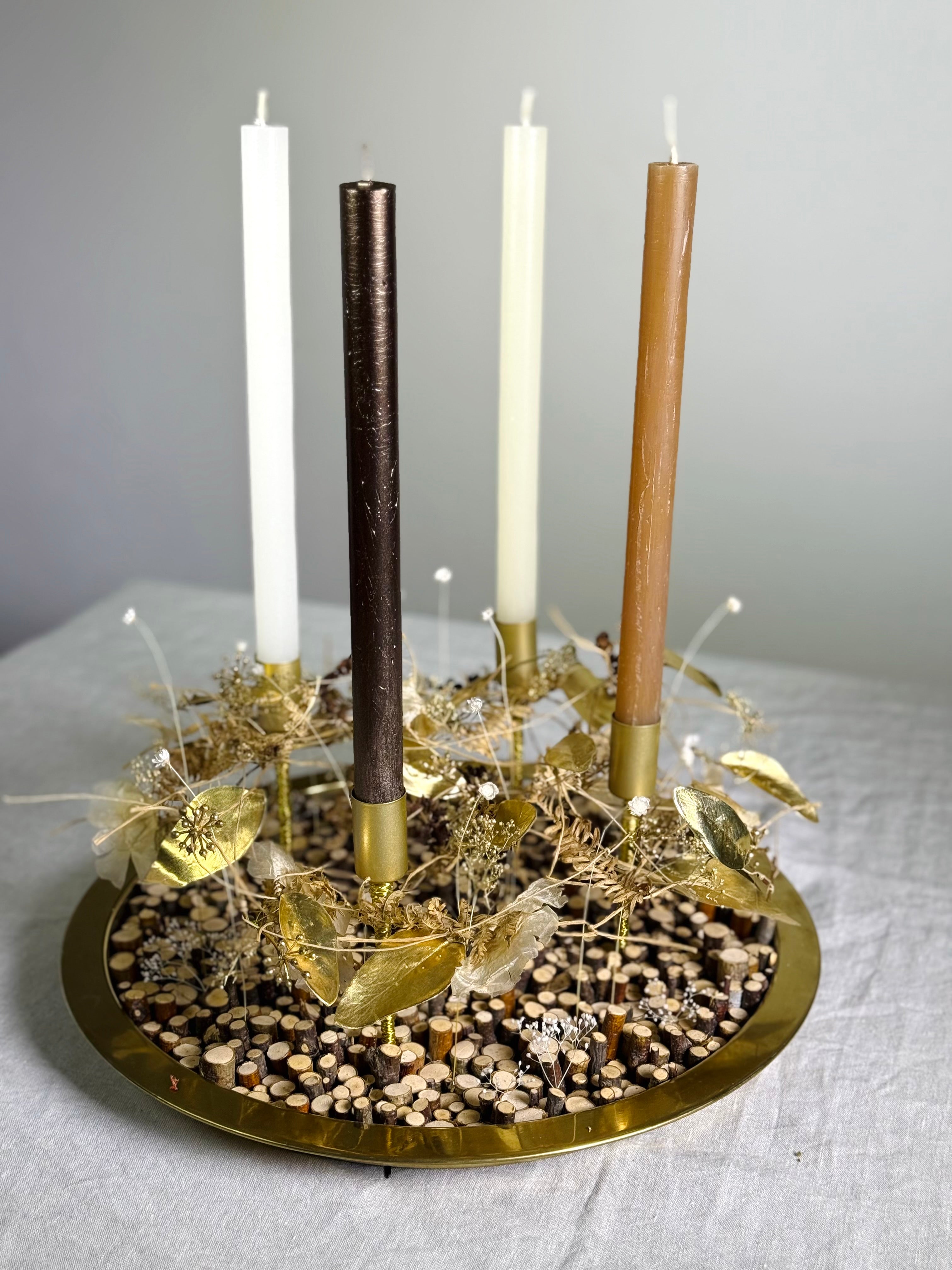 Adventskranz Blattgold