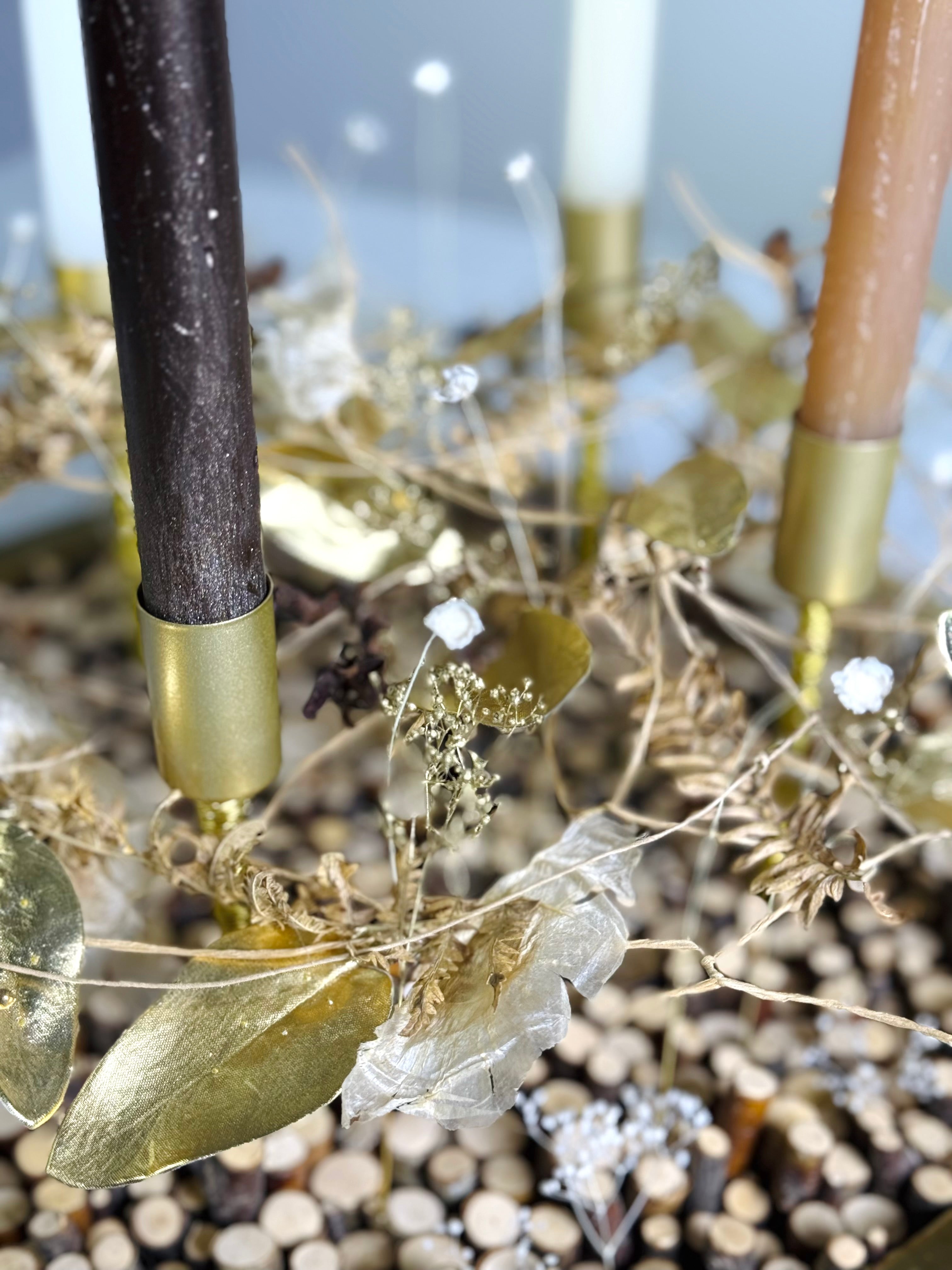 Adventskranz Blattgold