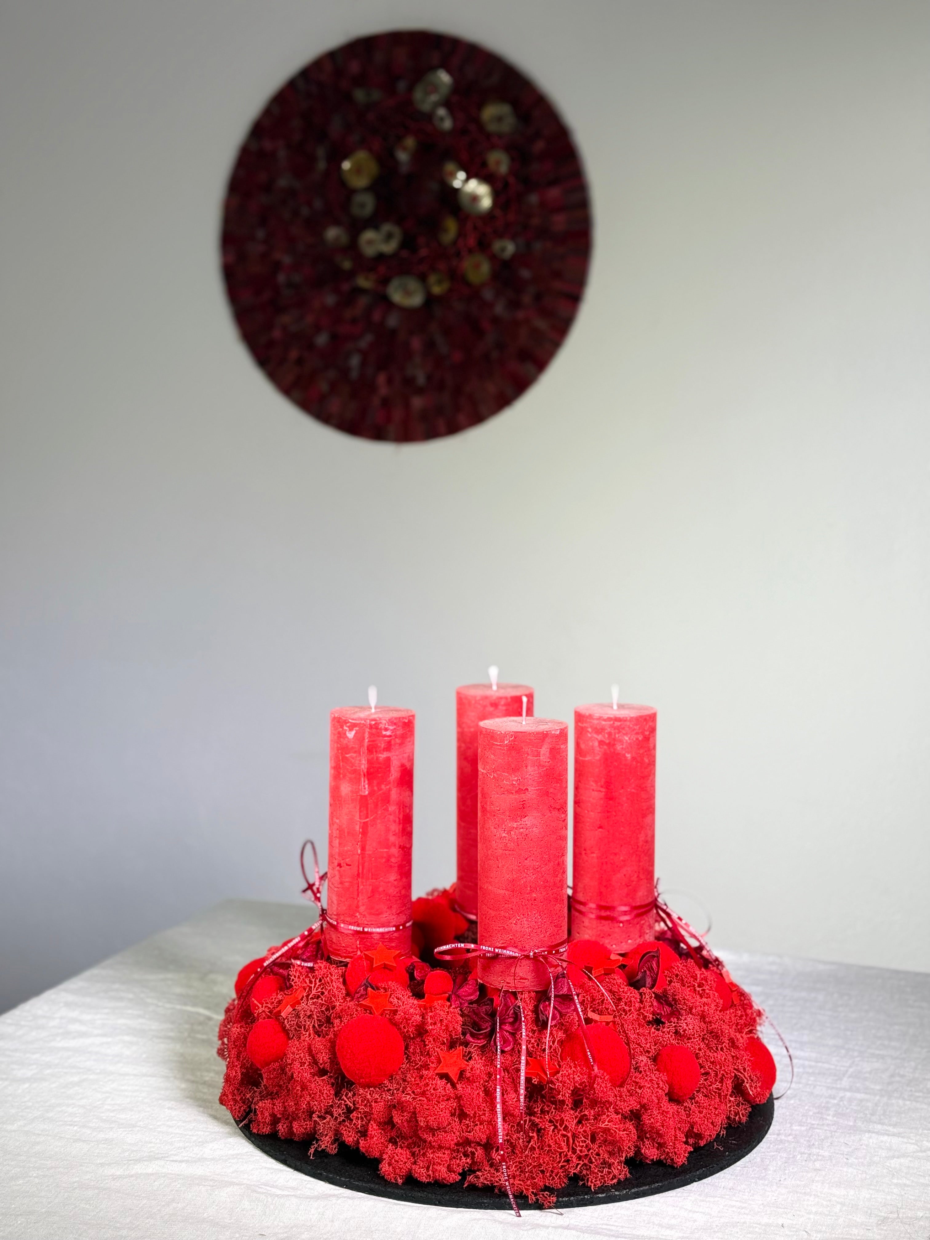 Adventskranz Herzwärmer