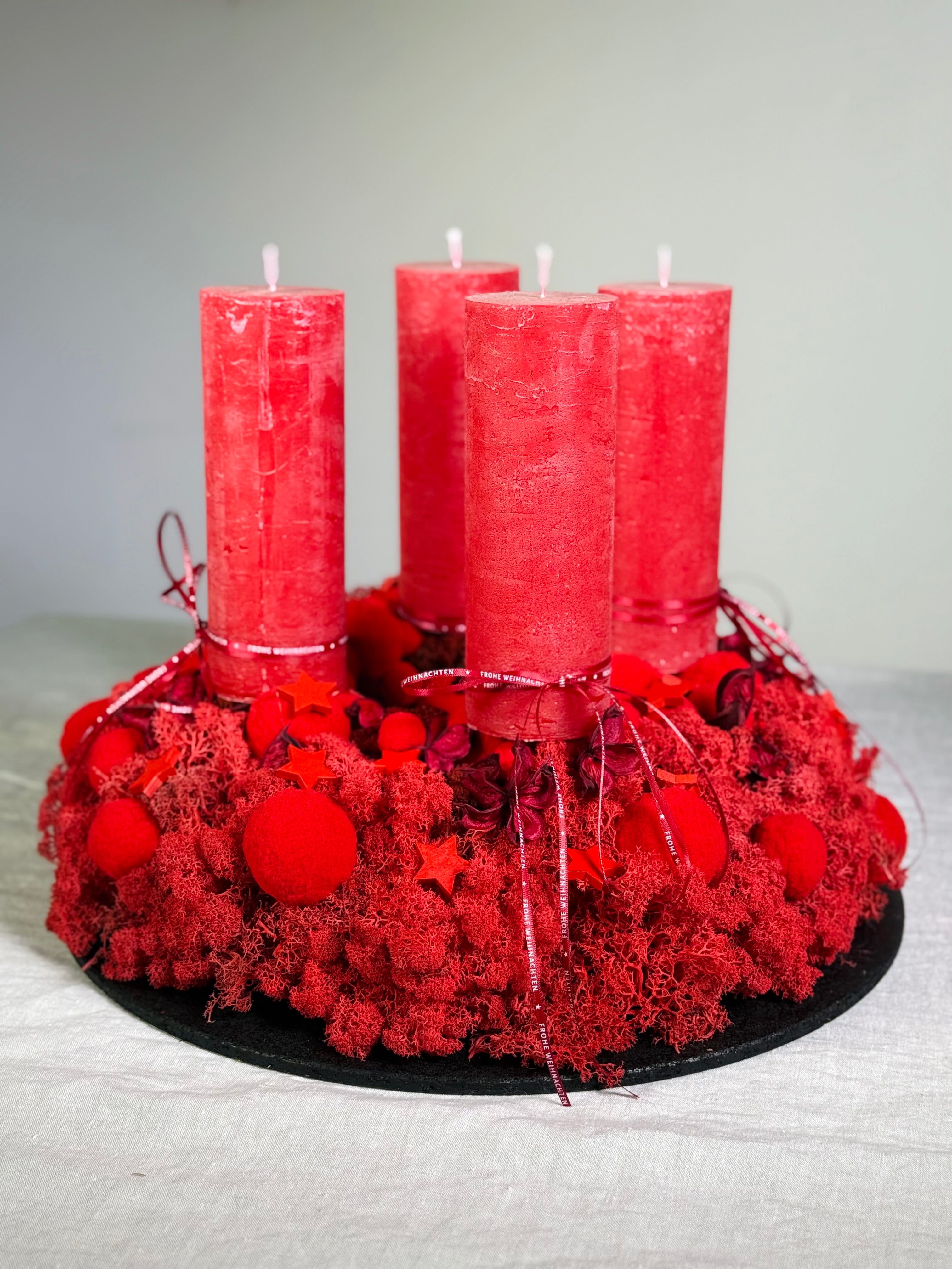 Adventskranz Herzwärmer