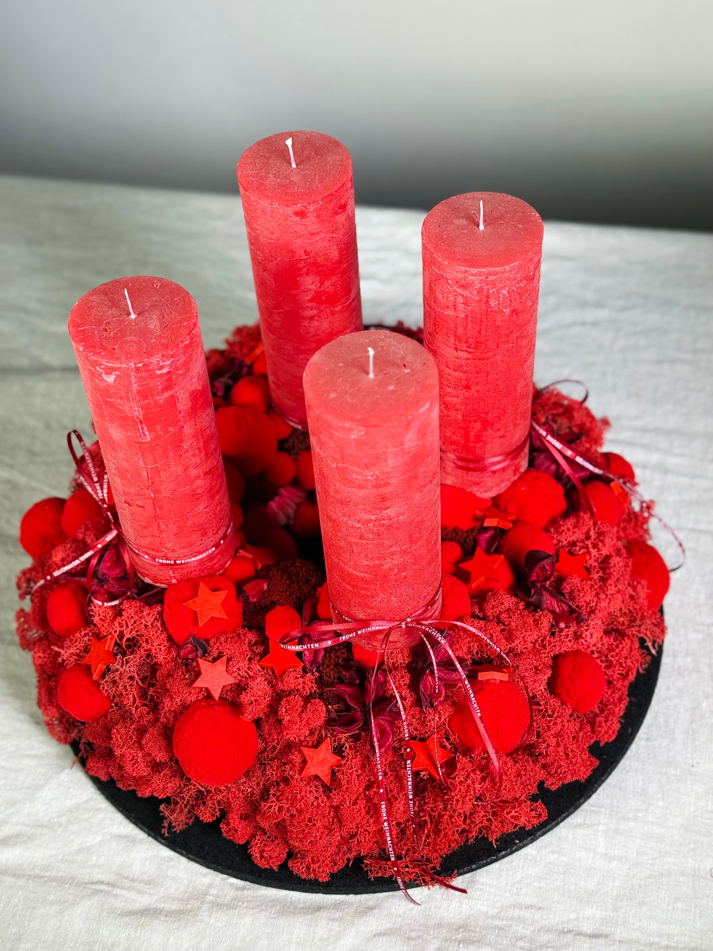 Adventskranz Herzwärmer