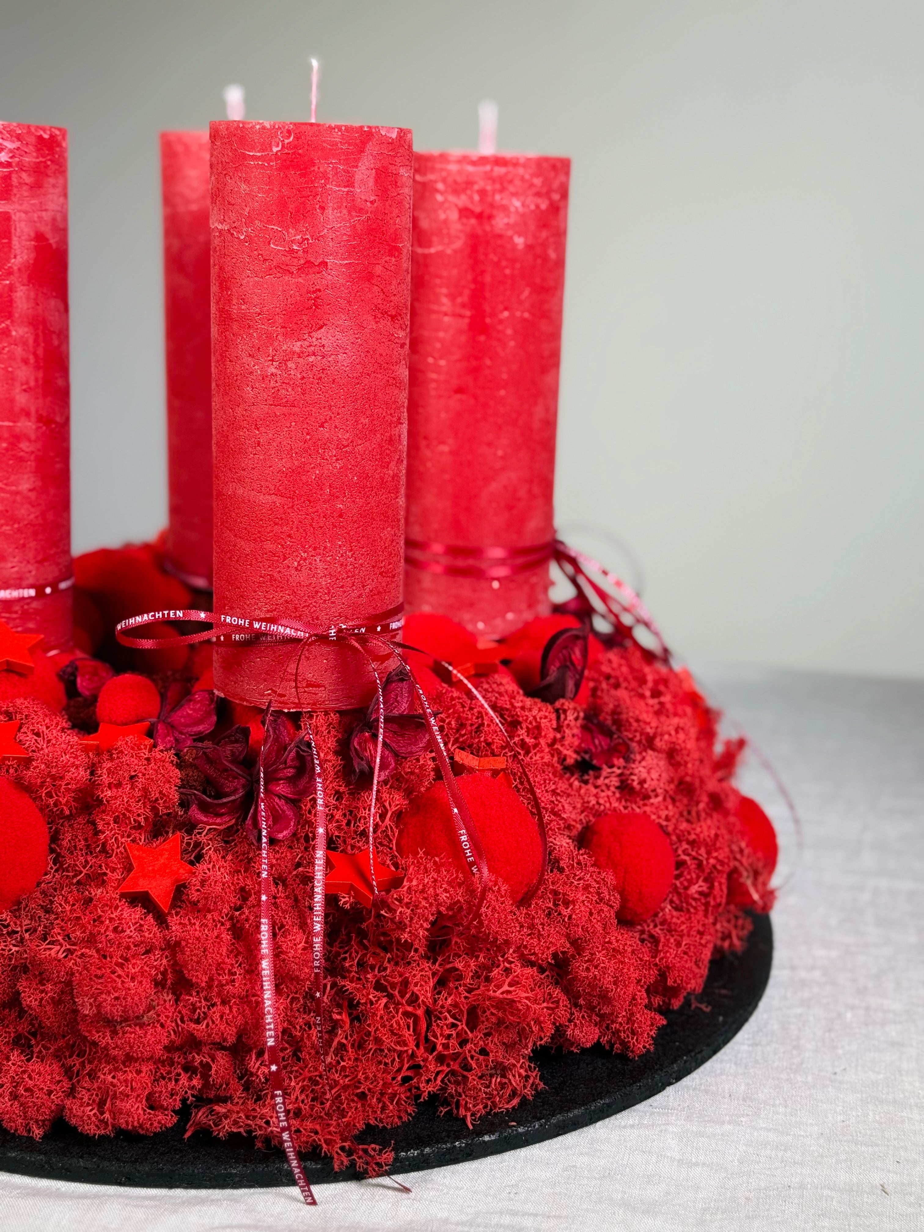 Adventskranz Herzwärmer