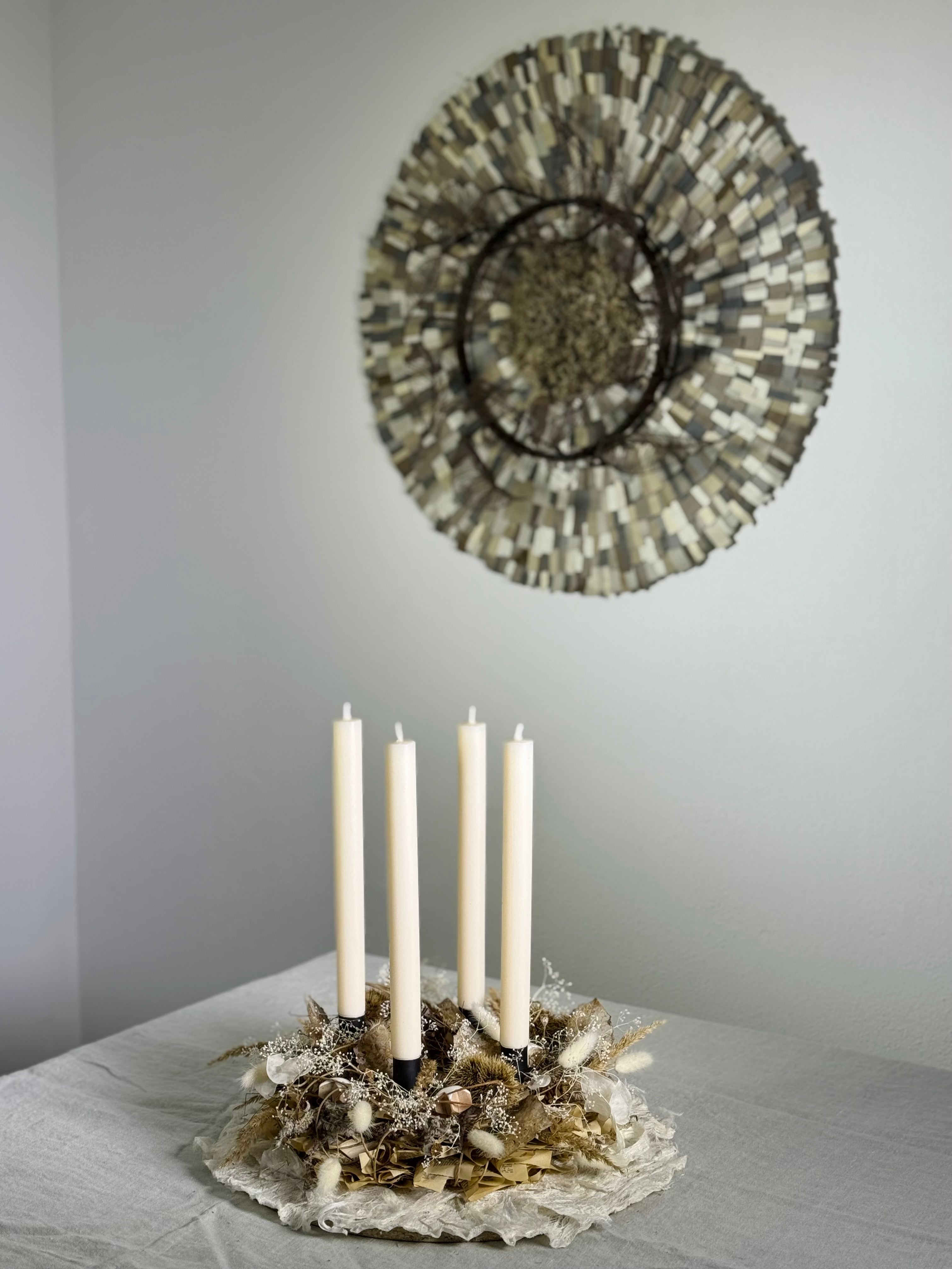 Adventskranz Schneehauch