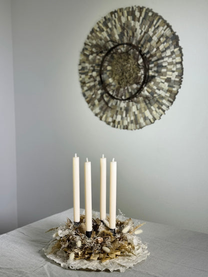 Adventskranz Schneehauch