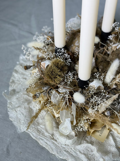 Adventskranz Schneehauch