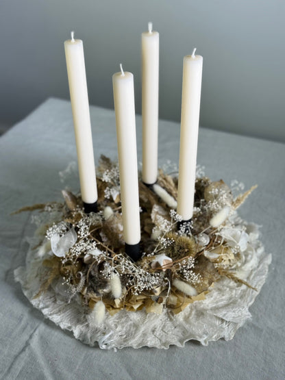 Adventskranz Schneehauch