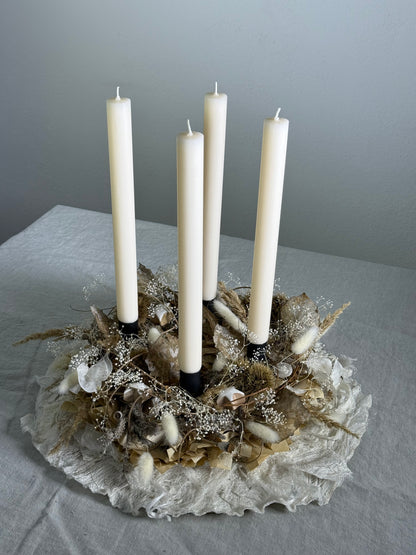 Adventskranz Schneehauch