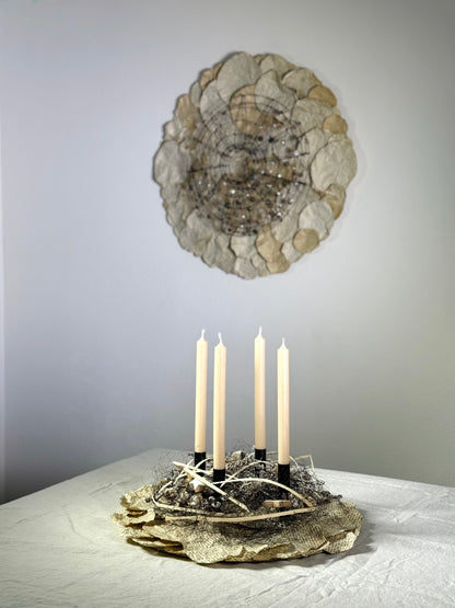 Adventskranz Schneehütte