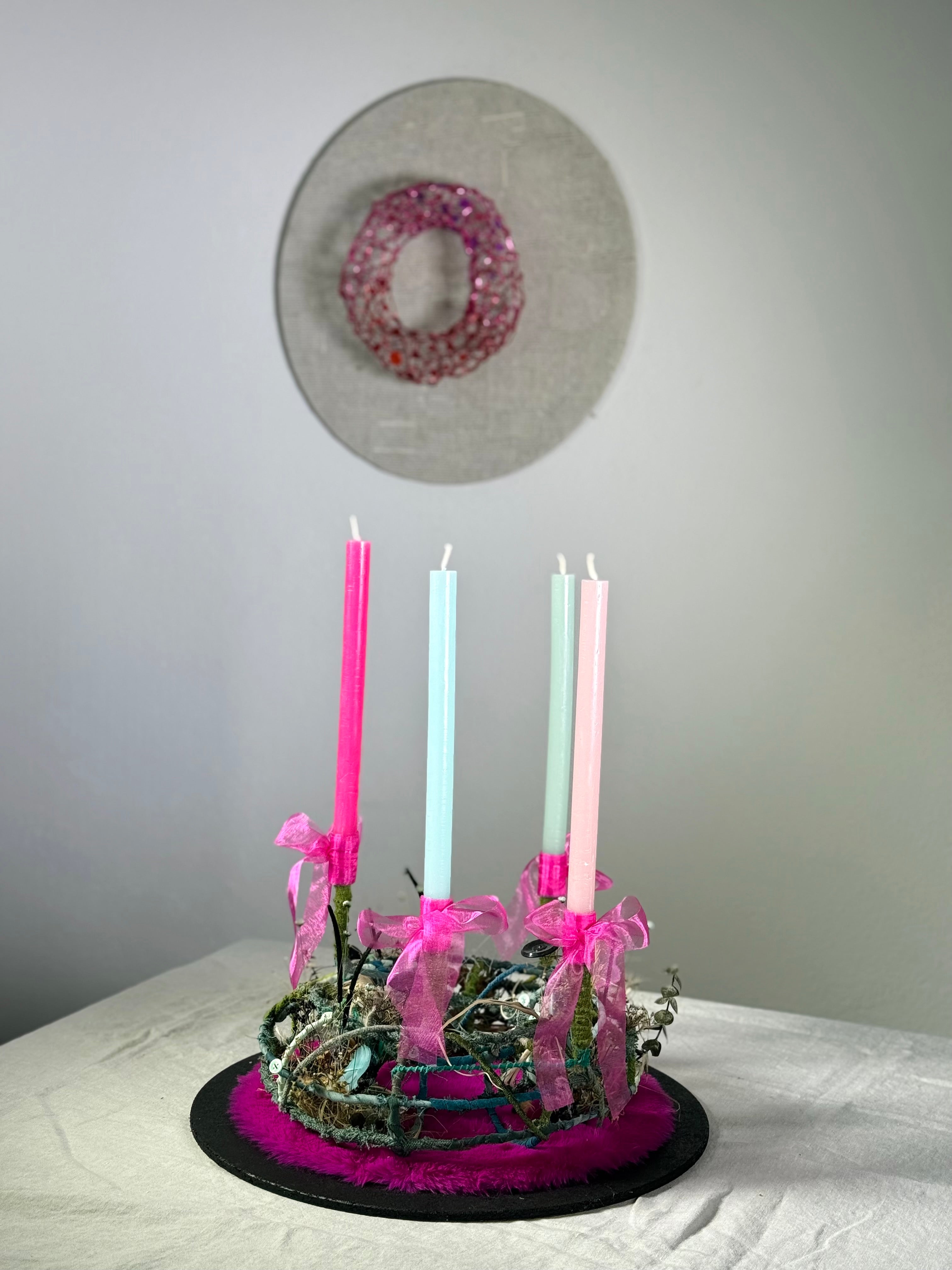 Adventskranz Winterpoesie