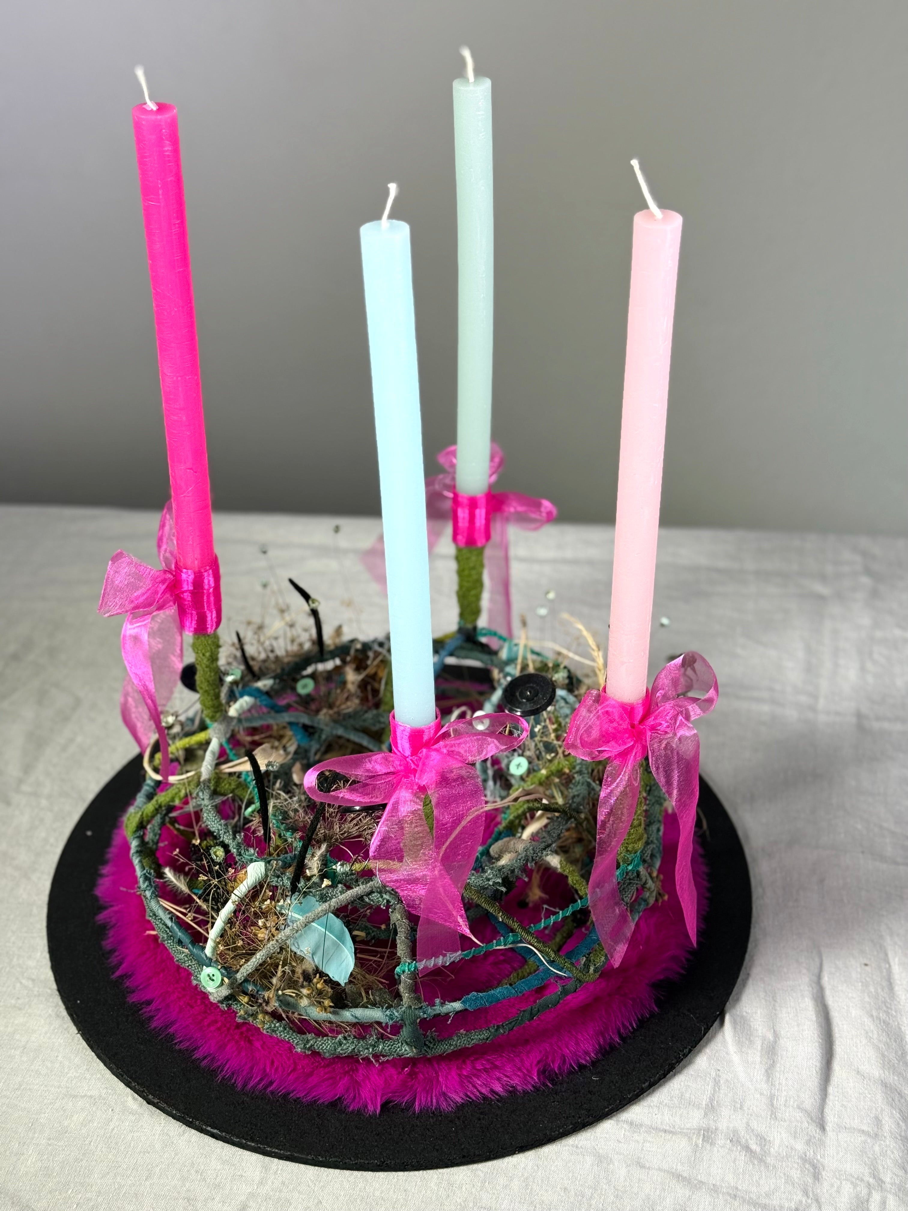 Adventskranz Winterpoesie