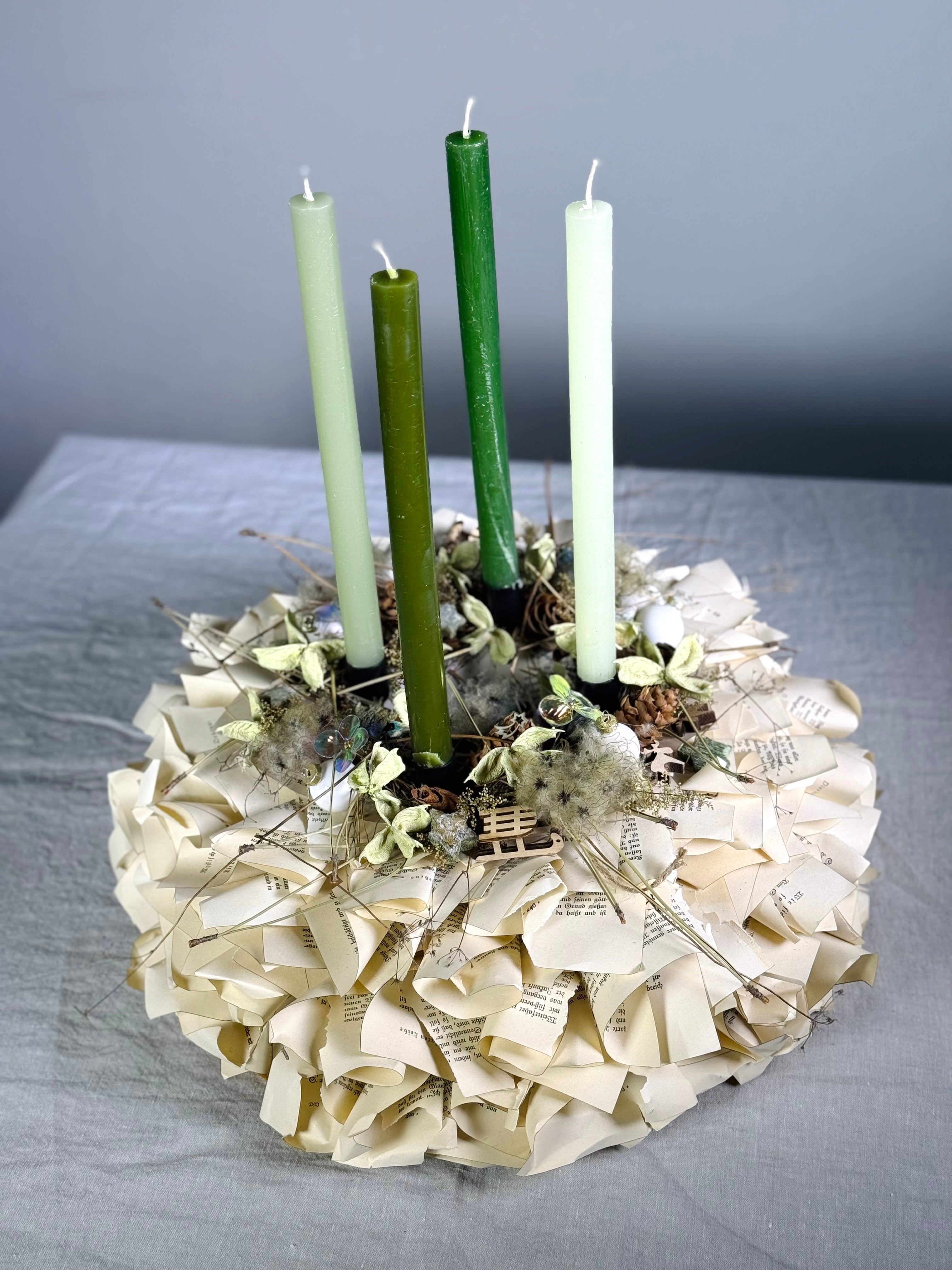 Adventskranz Buchlicht