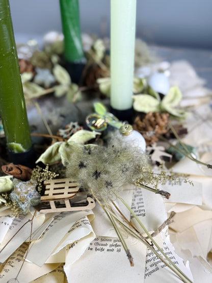 Adventskranz Buchlicht