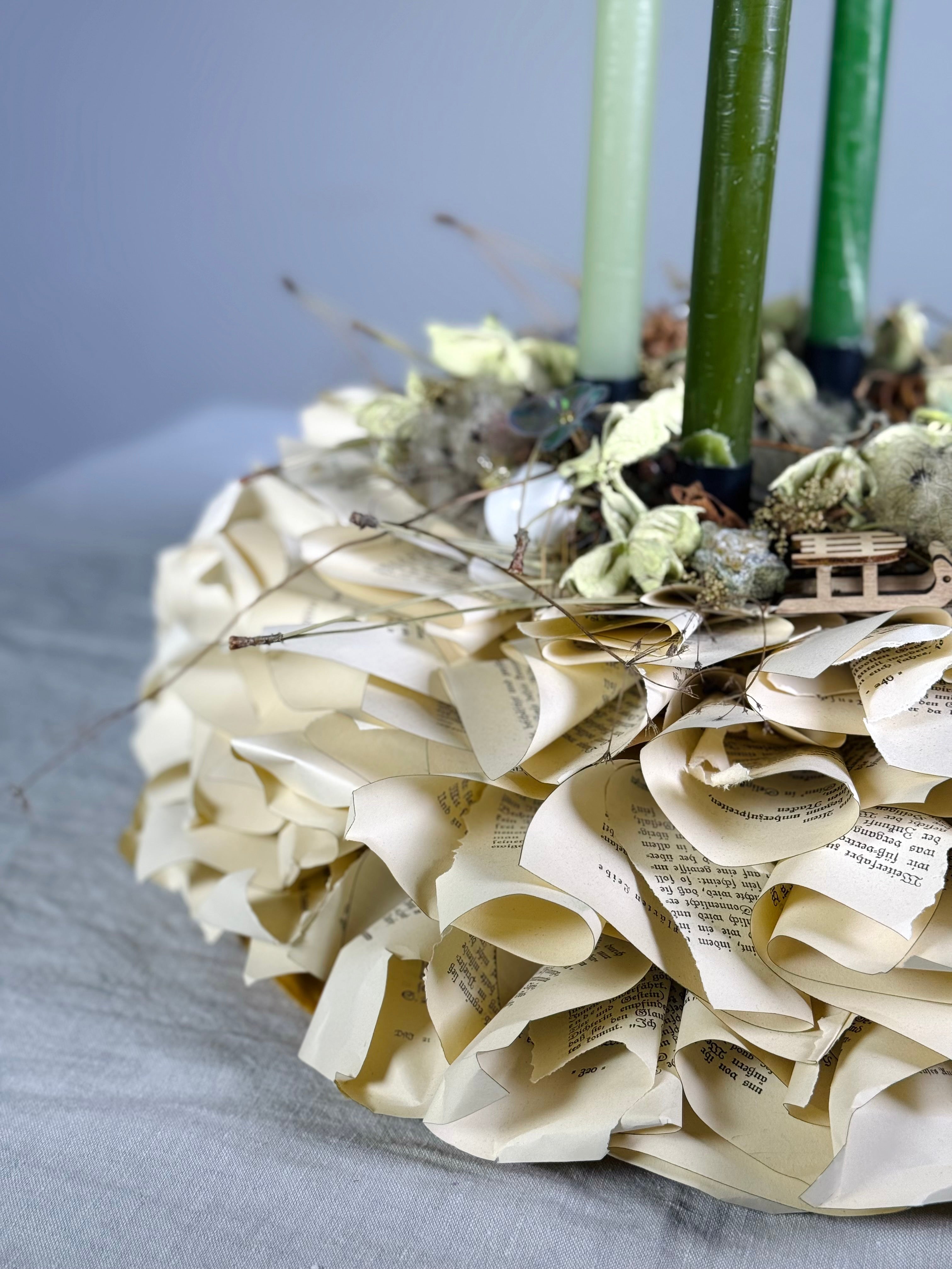 Adventskranz Buchlicht