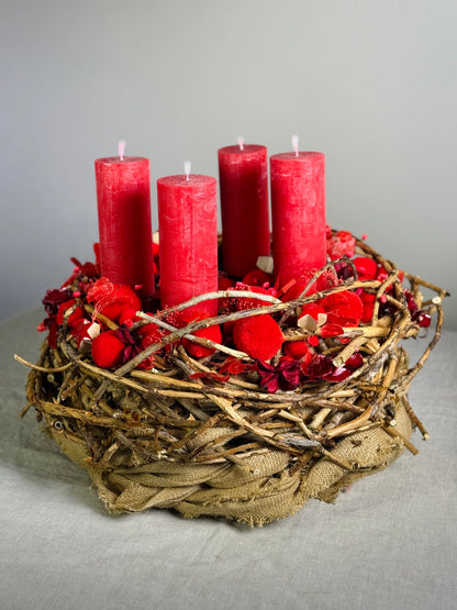 Adventskranz Lichterherz