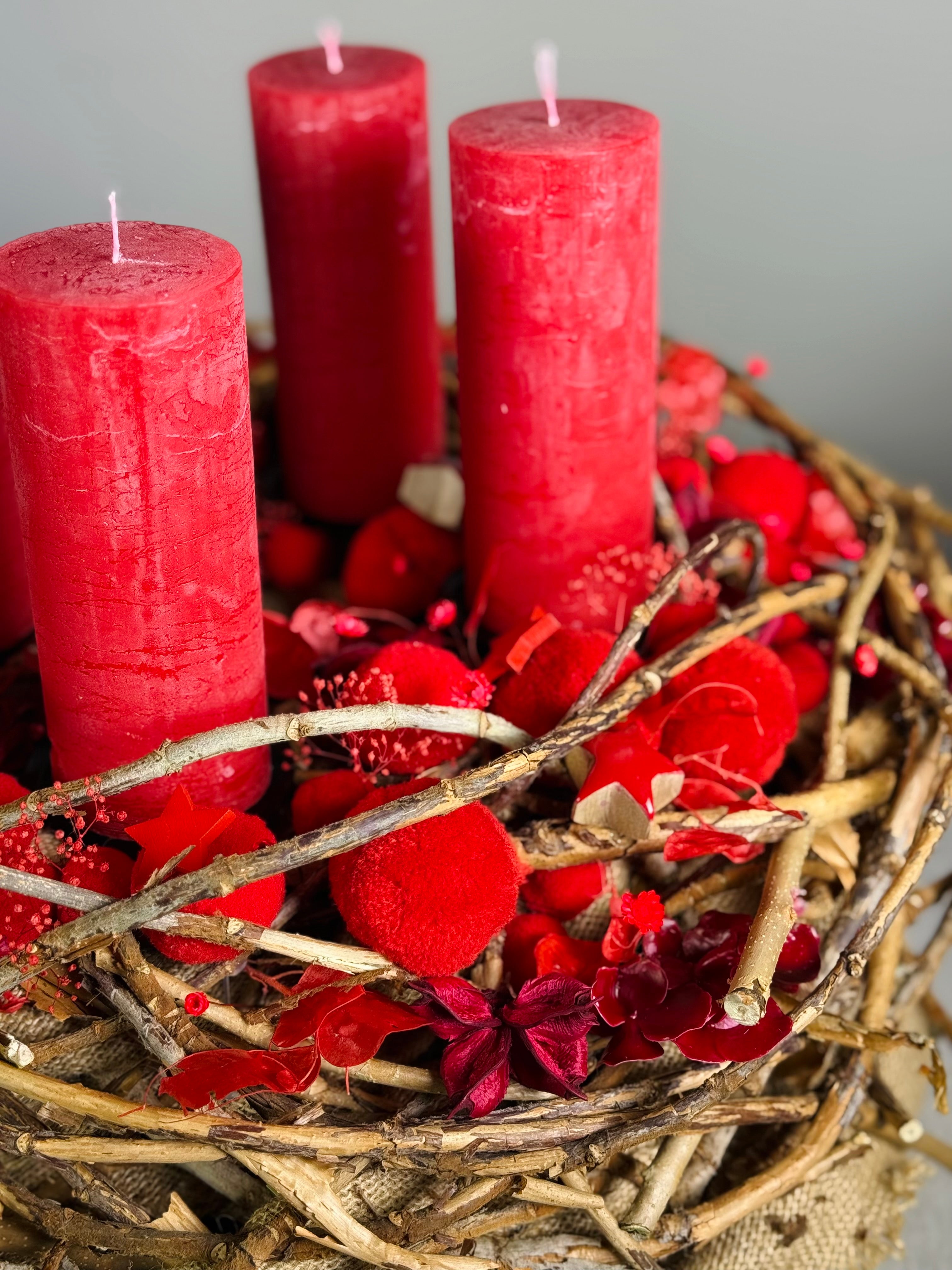 Adventskranz Lichterherz