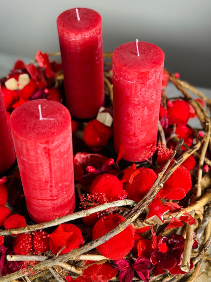 Adventskranz Lichterherz