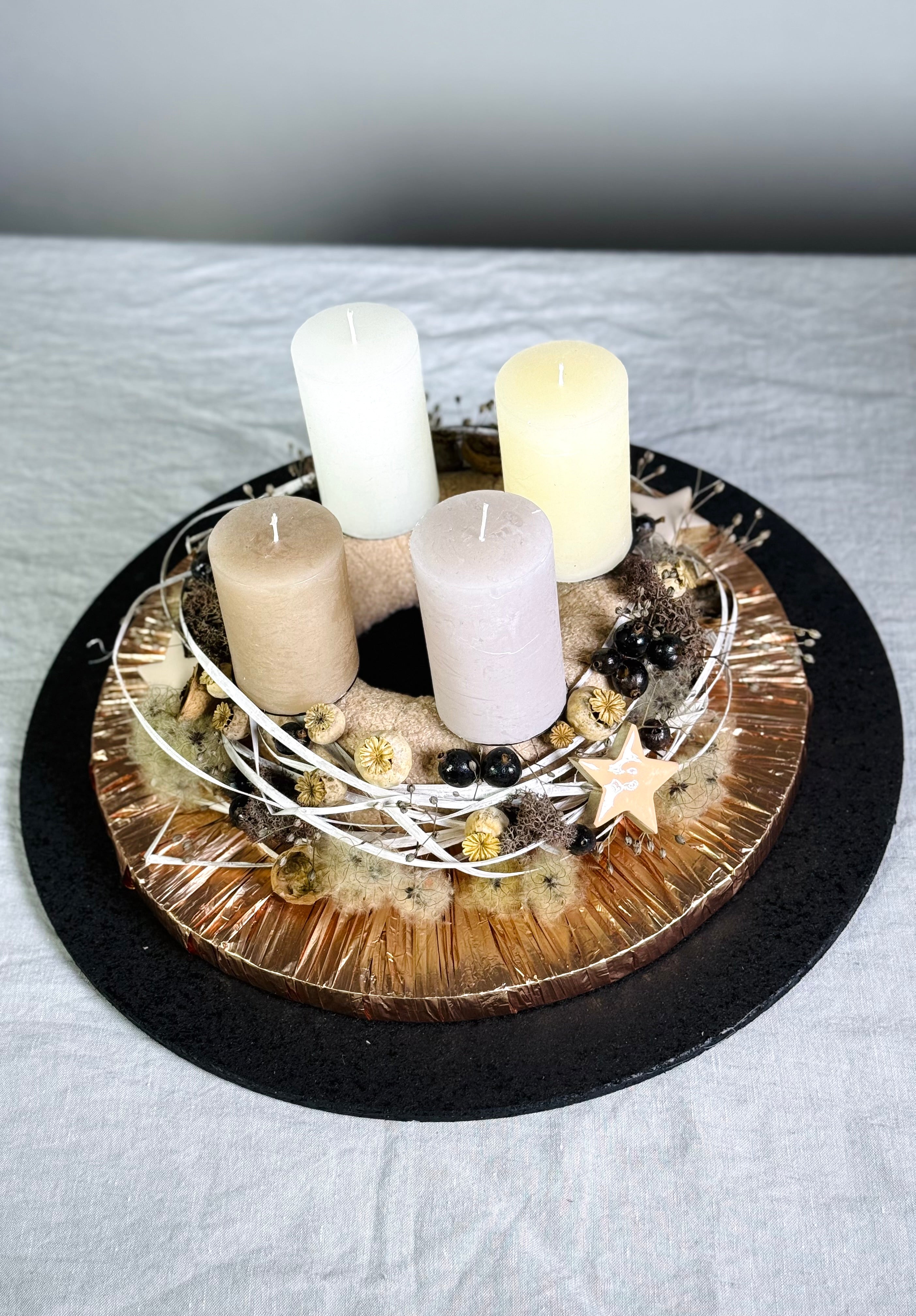 Adventskranz Kupfertraum