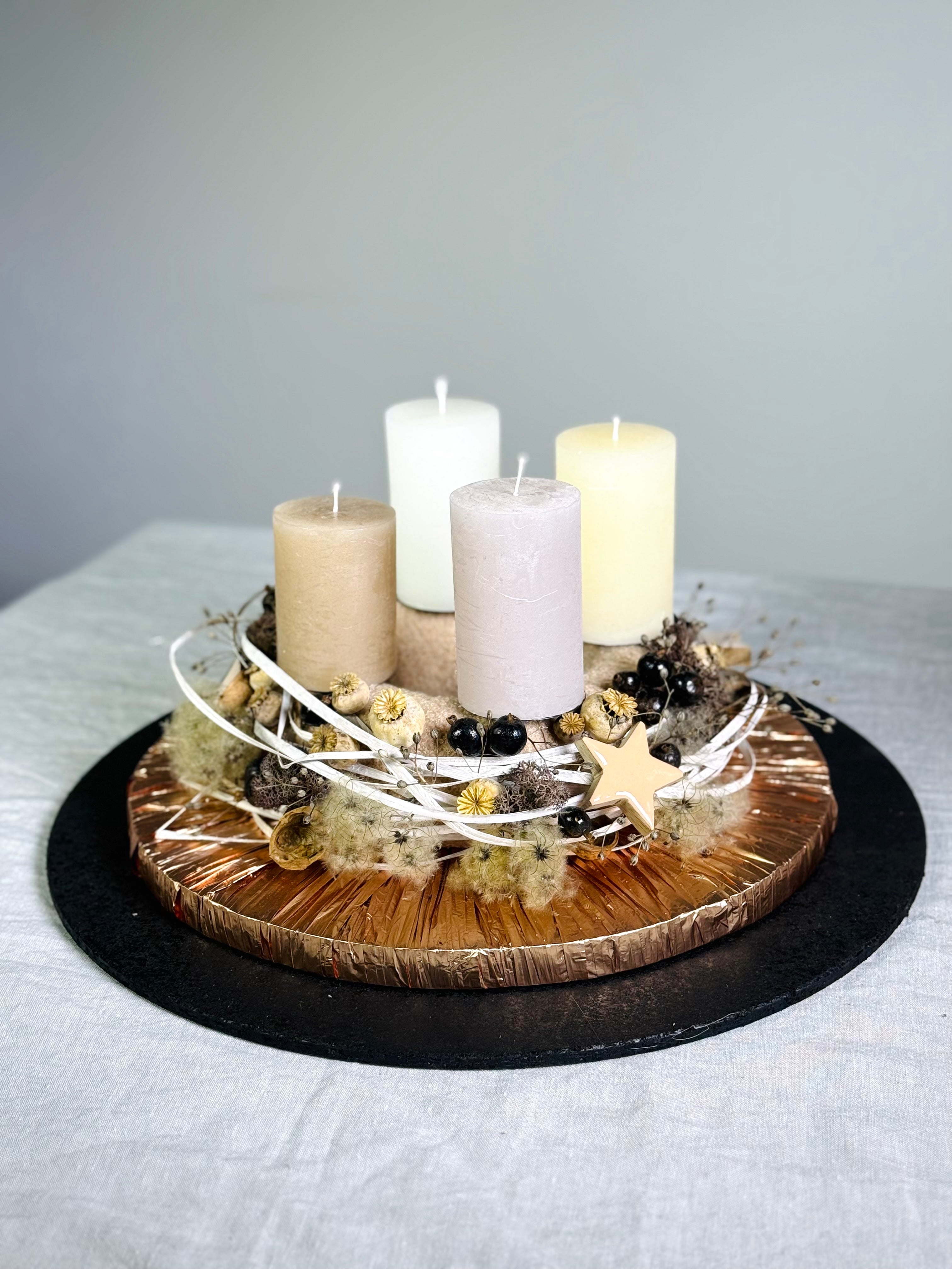 Adventskranz Kupfertraum