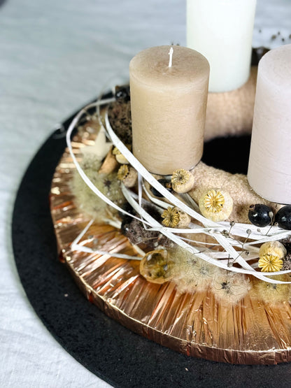 Adventskranz Kupfertraum