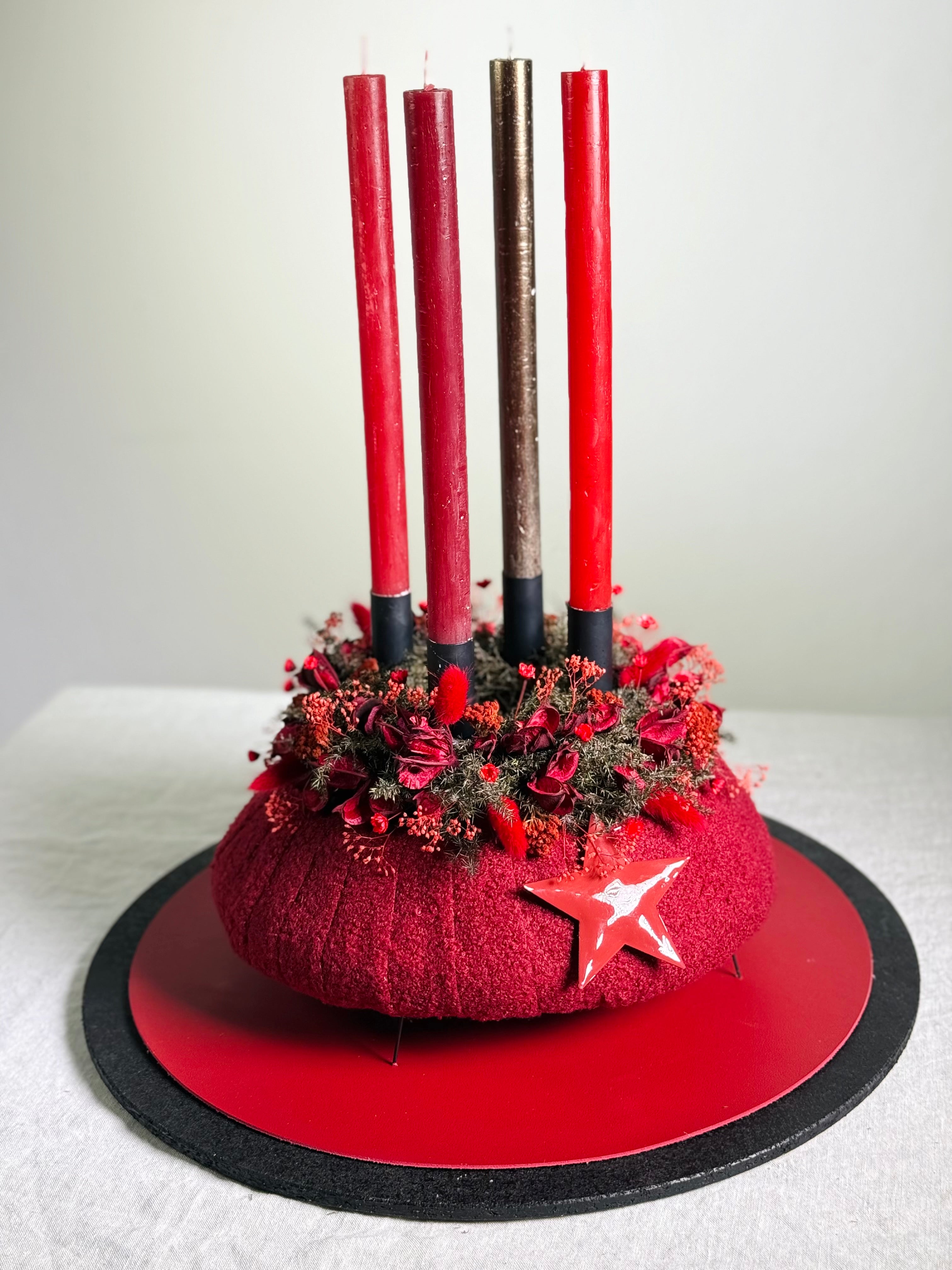 Adventskranz Rubinstern