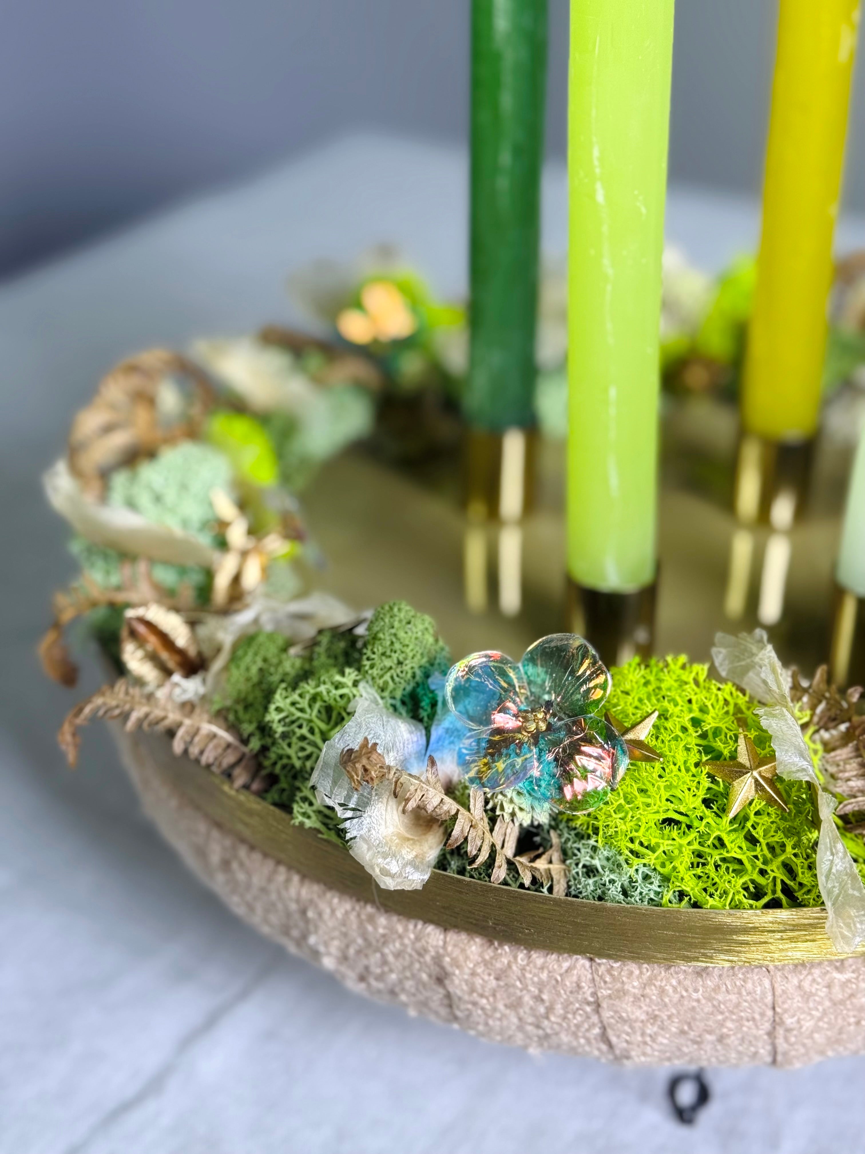 Adventskranz Grünfunkeln