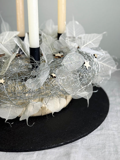 Adventskranz Schneeweiß