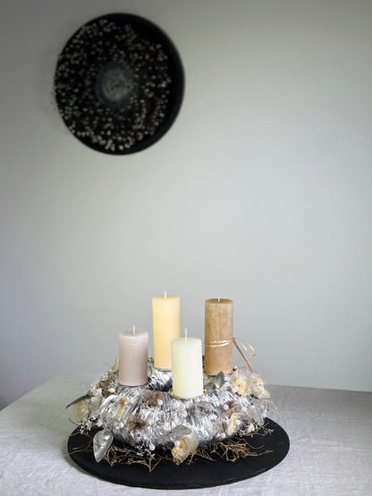 Adventskranz Schneegedicht