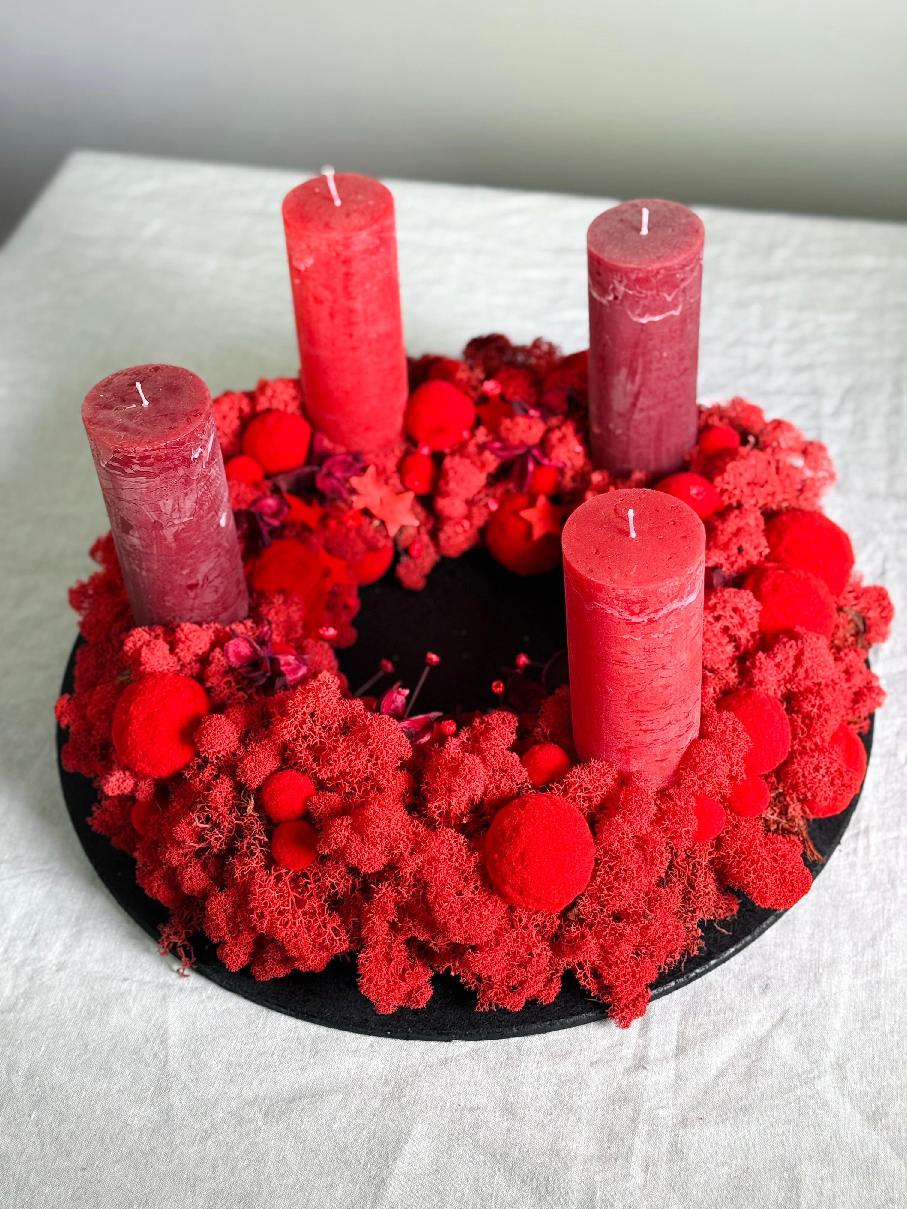 Adventskranz Moosfeuer