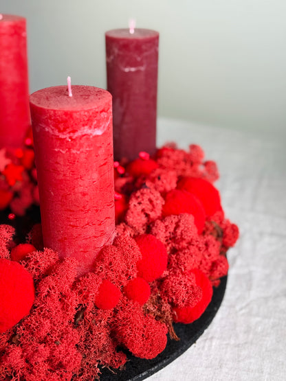 Adventskranz Moosfeuer