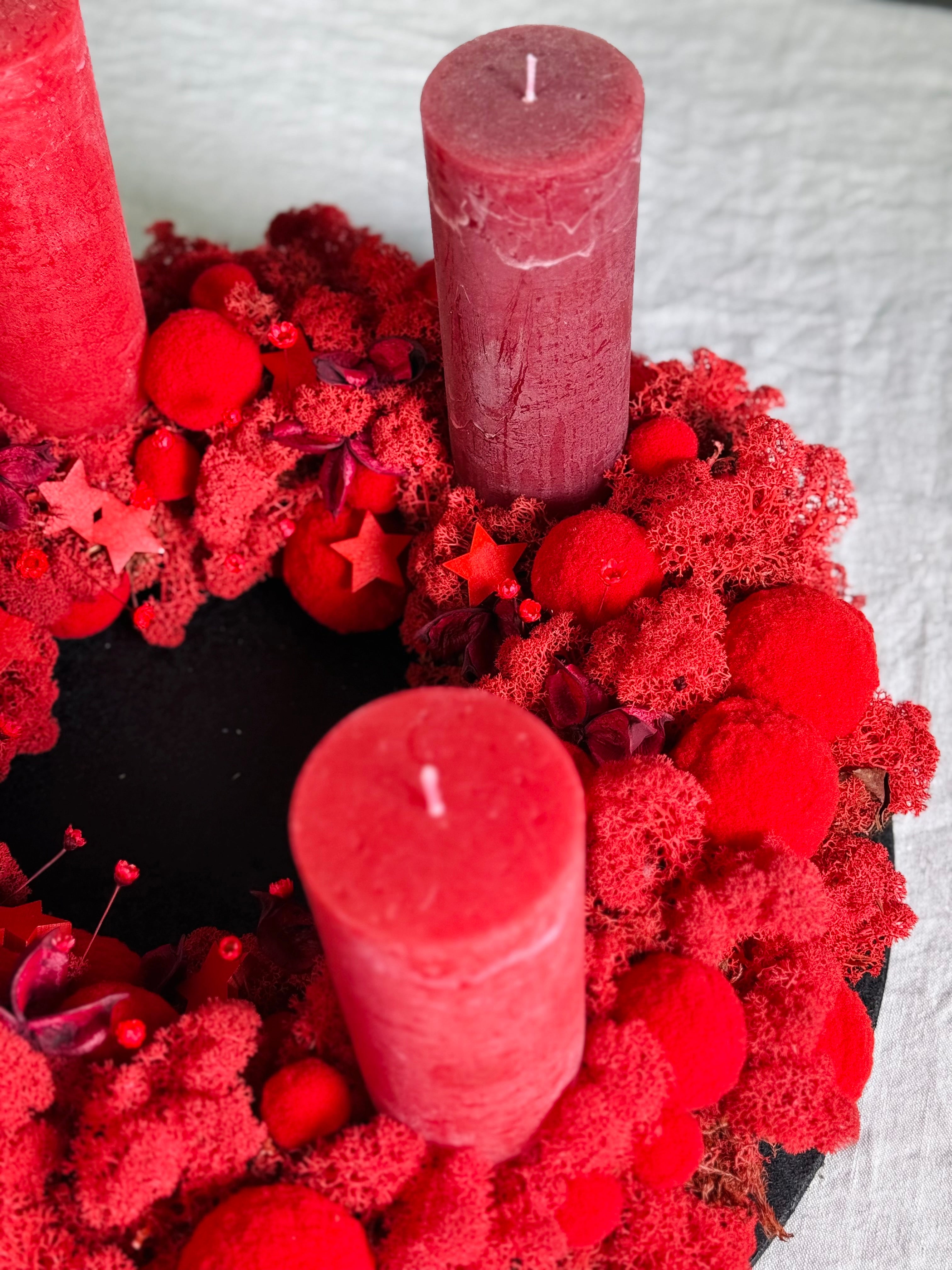 Adventskranz Moosfeuer