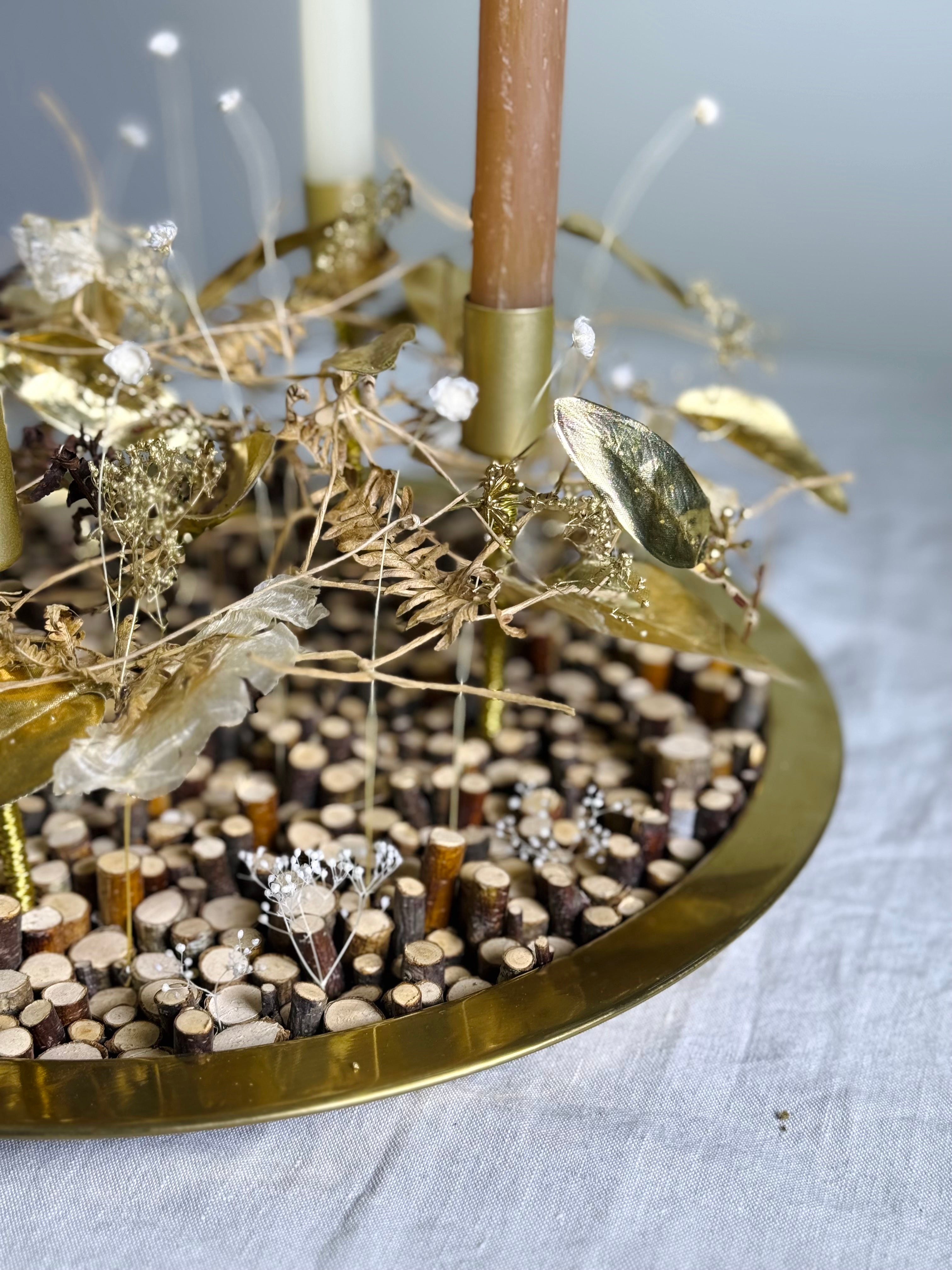 Adventskranz Blattgold