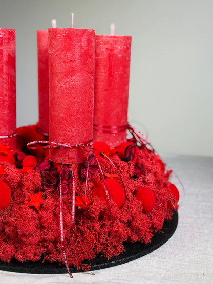 Adventskranz Herzwärmer