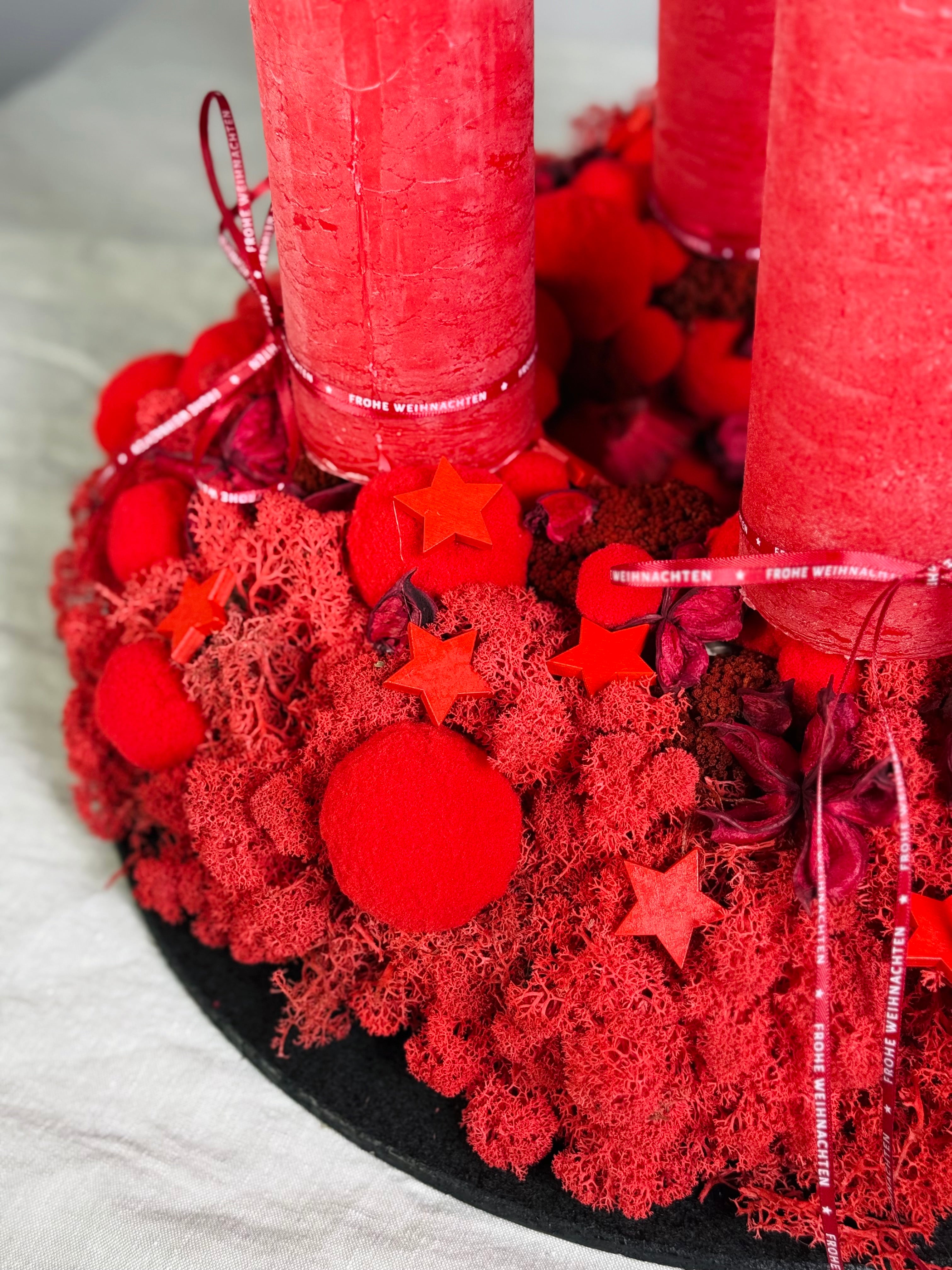 Adventskranz Herzwärmer