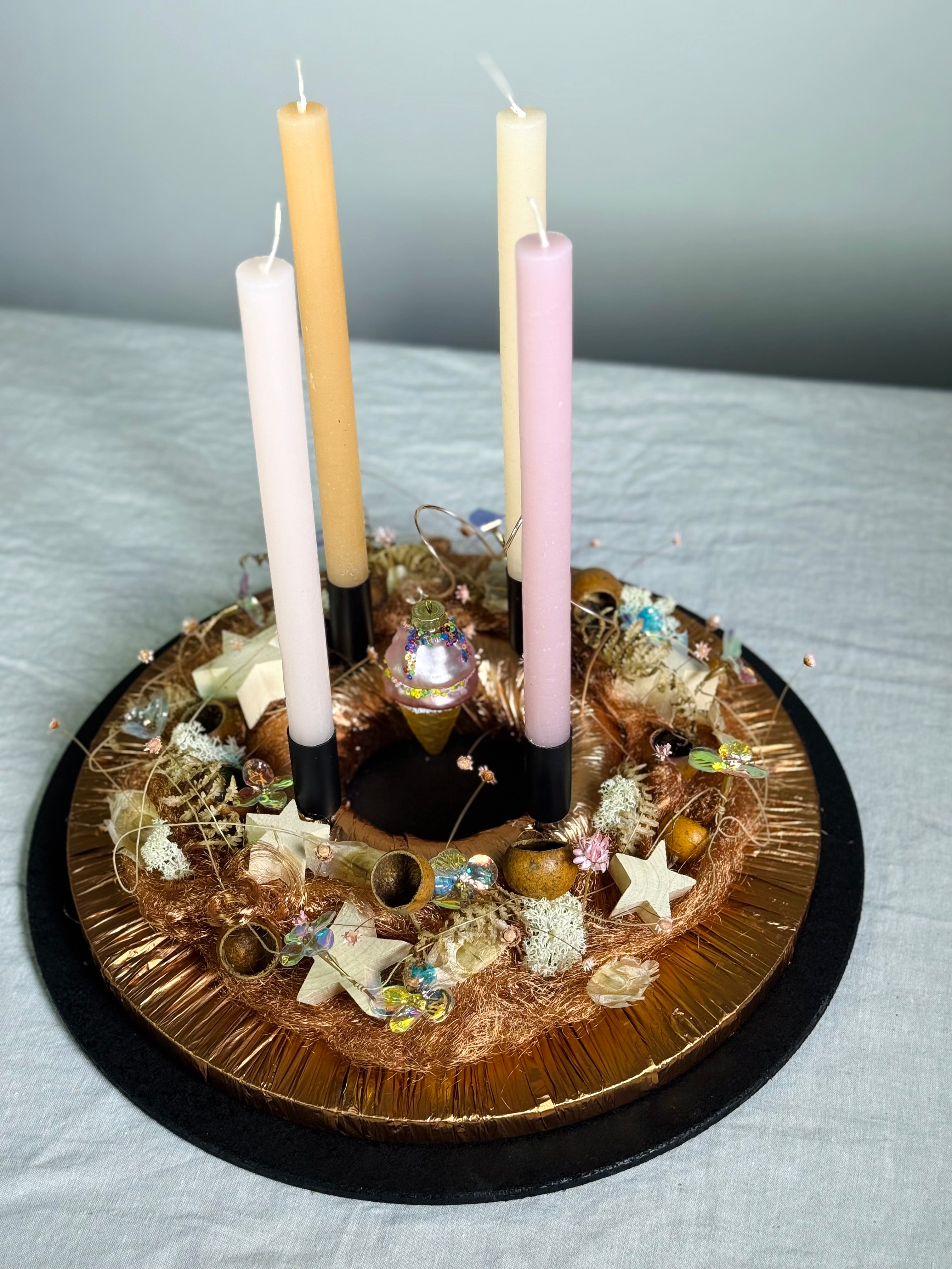 Adventskranz Streusel